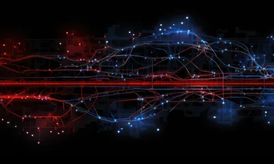 Digital Network Data Flow Abstract Background