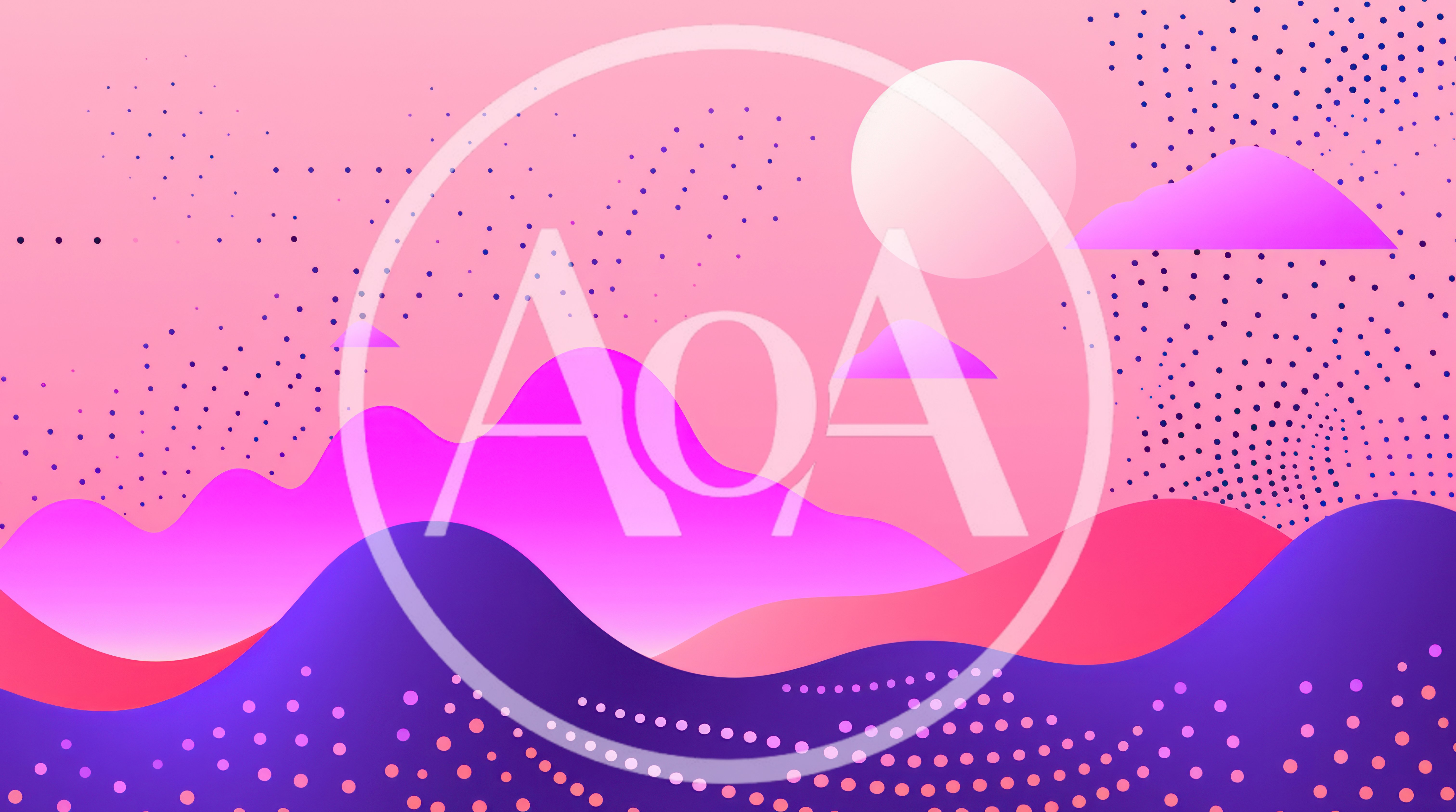 Abstract Digital Landscape With Vibrant Pink And Purple Waves