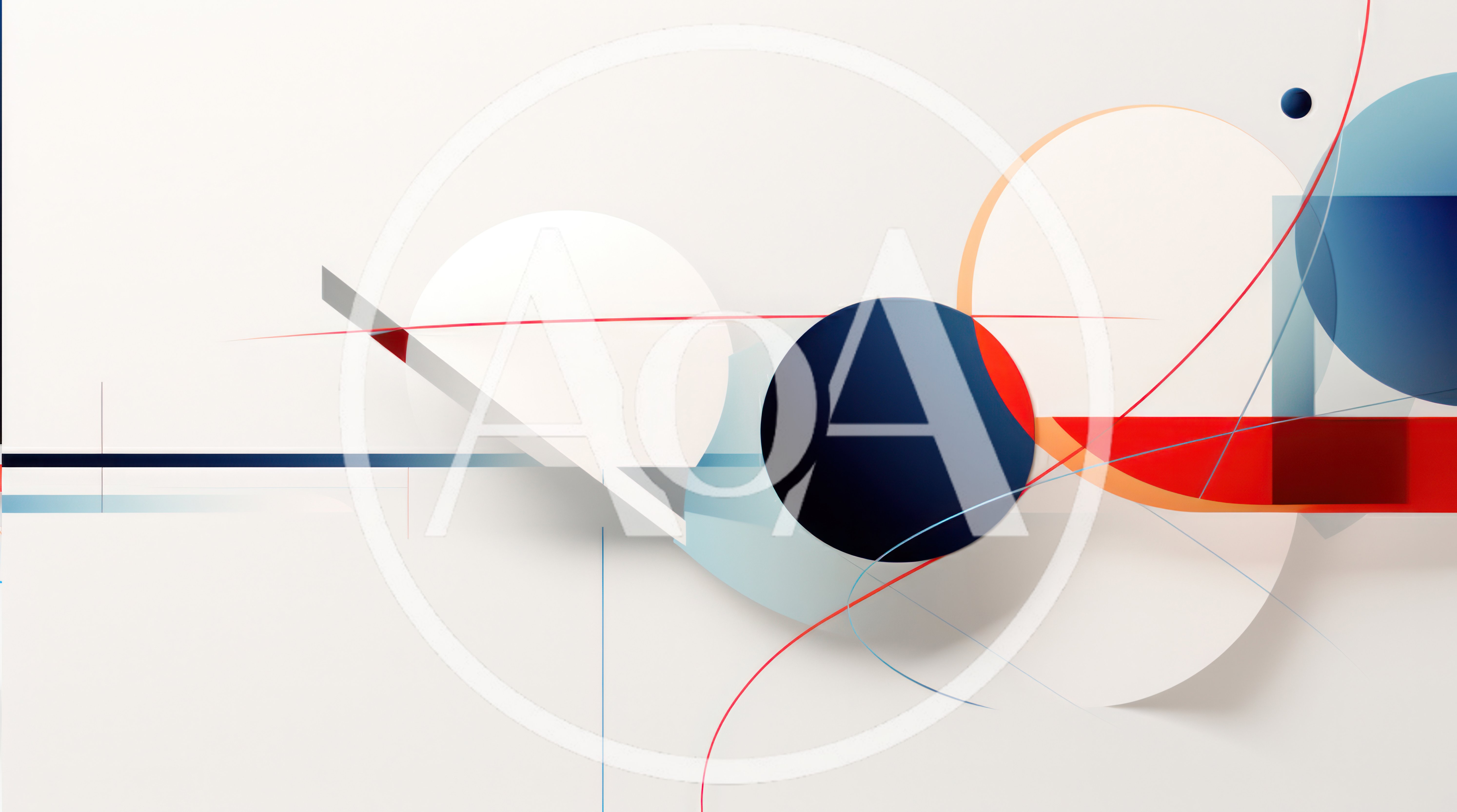 Abstract Geometric Composition With Circles And Lines