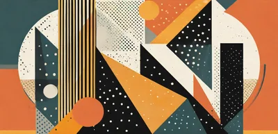 Abstract Geometric Memphis Style Graphic Design Pattern