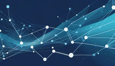 Abstract Digital Network Connection With Glowing Nodes