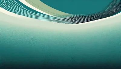 Abstract Teal Wave Background With Flowing Lines