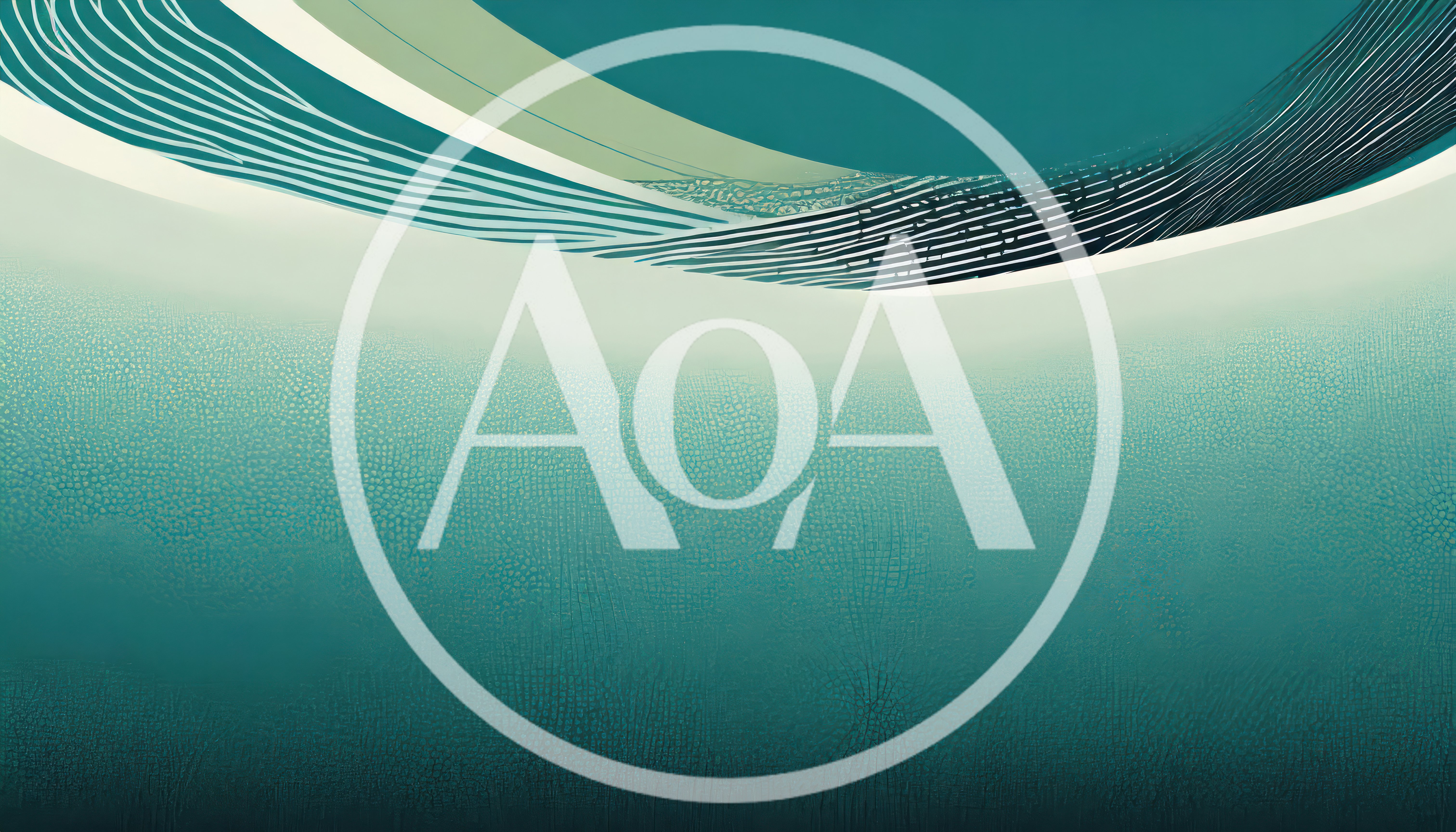 Abstract Teal Wave Background With Flowing Lines