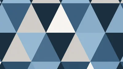 Geometric Pattern Of Blue And Grey Triangles