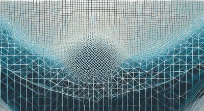 Abstract Digital Mesh Waveform Background