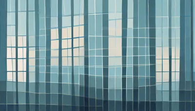 Abstract Geometric Grid Pattern With Soft Blue Tones