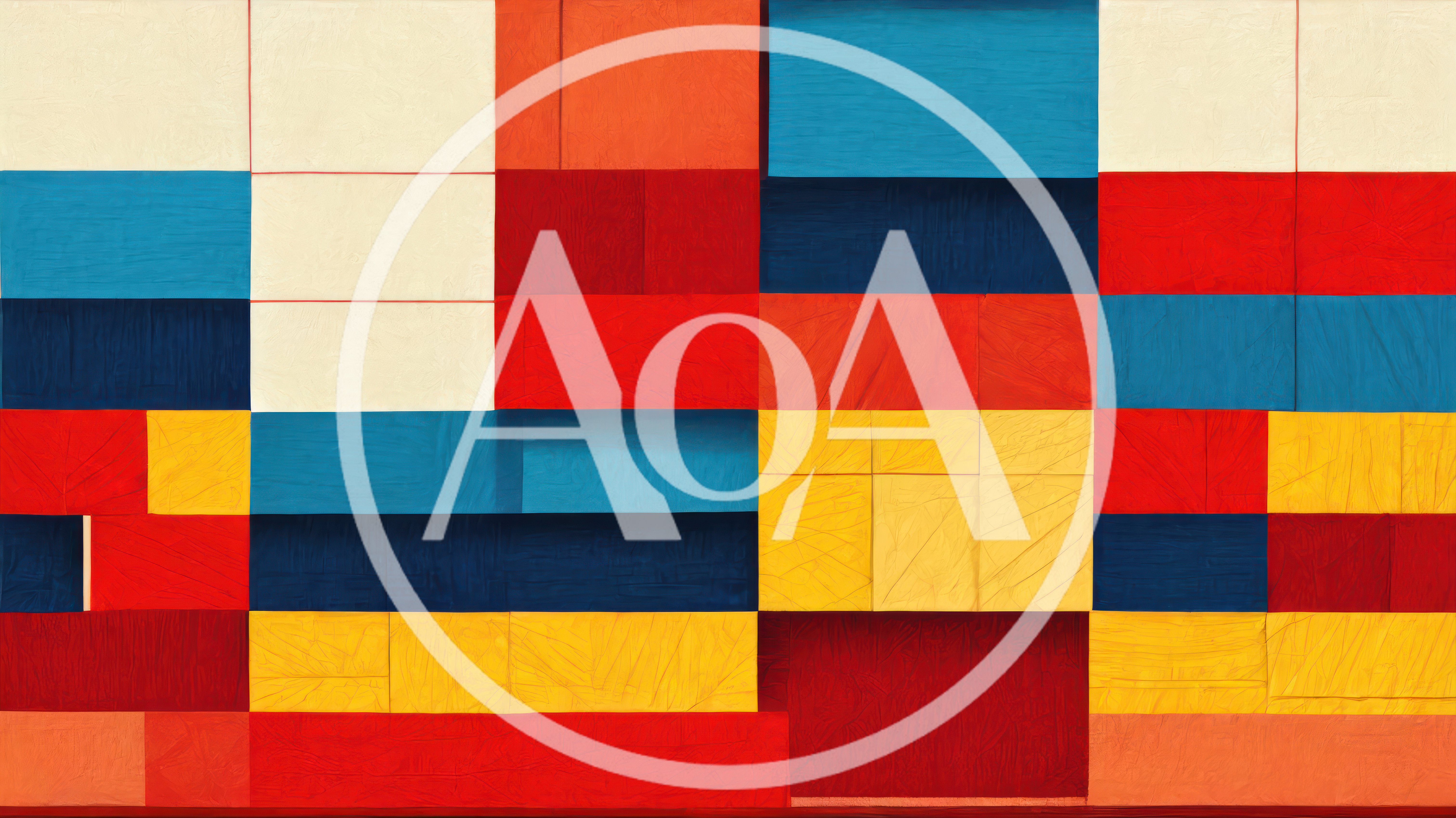 Abstract Geometric Pattern Of Colorful Rectangular Blocks