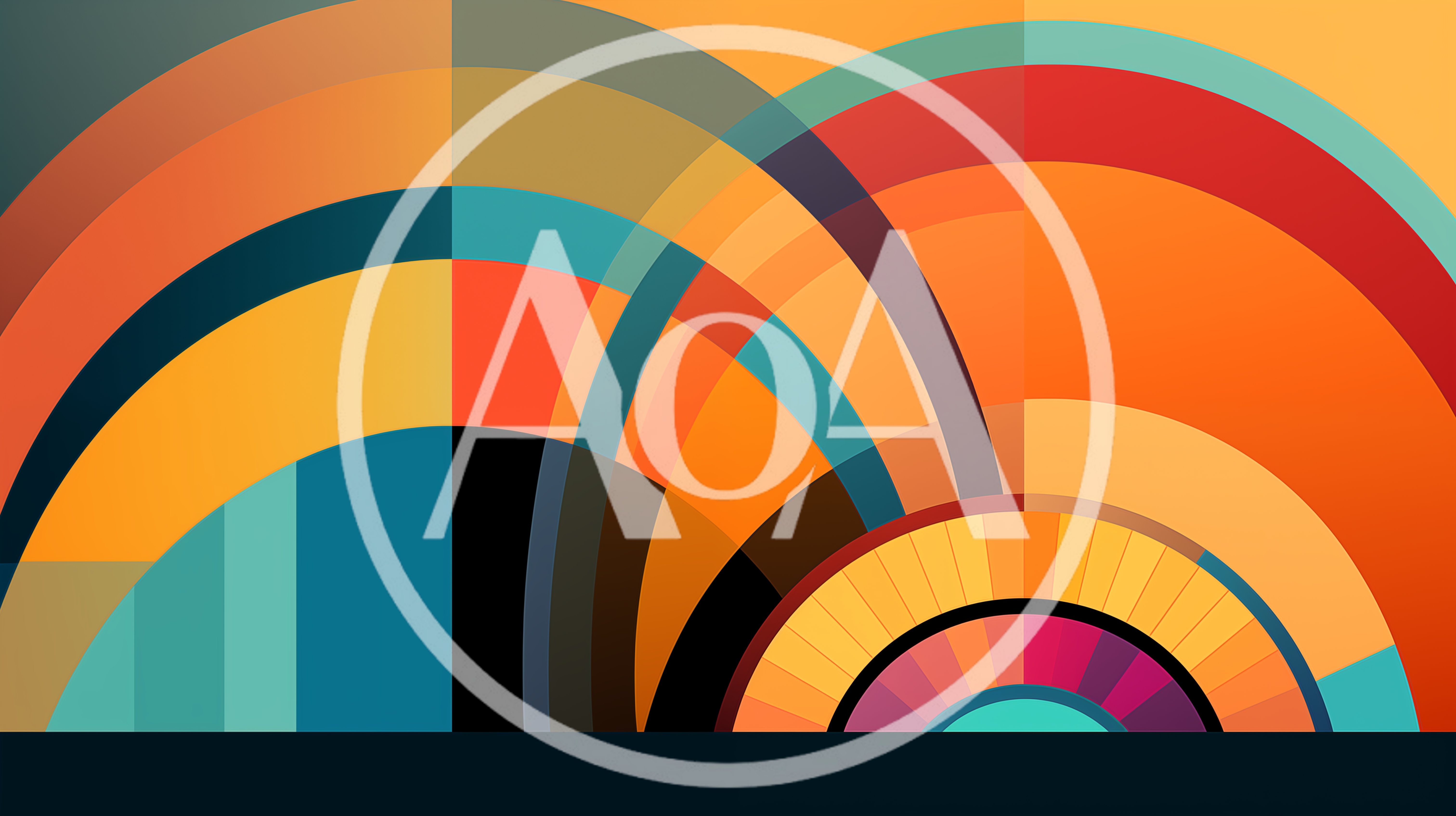 Abstract Geometric Arcs And Circular Patterns