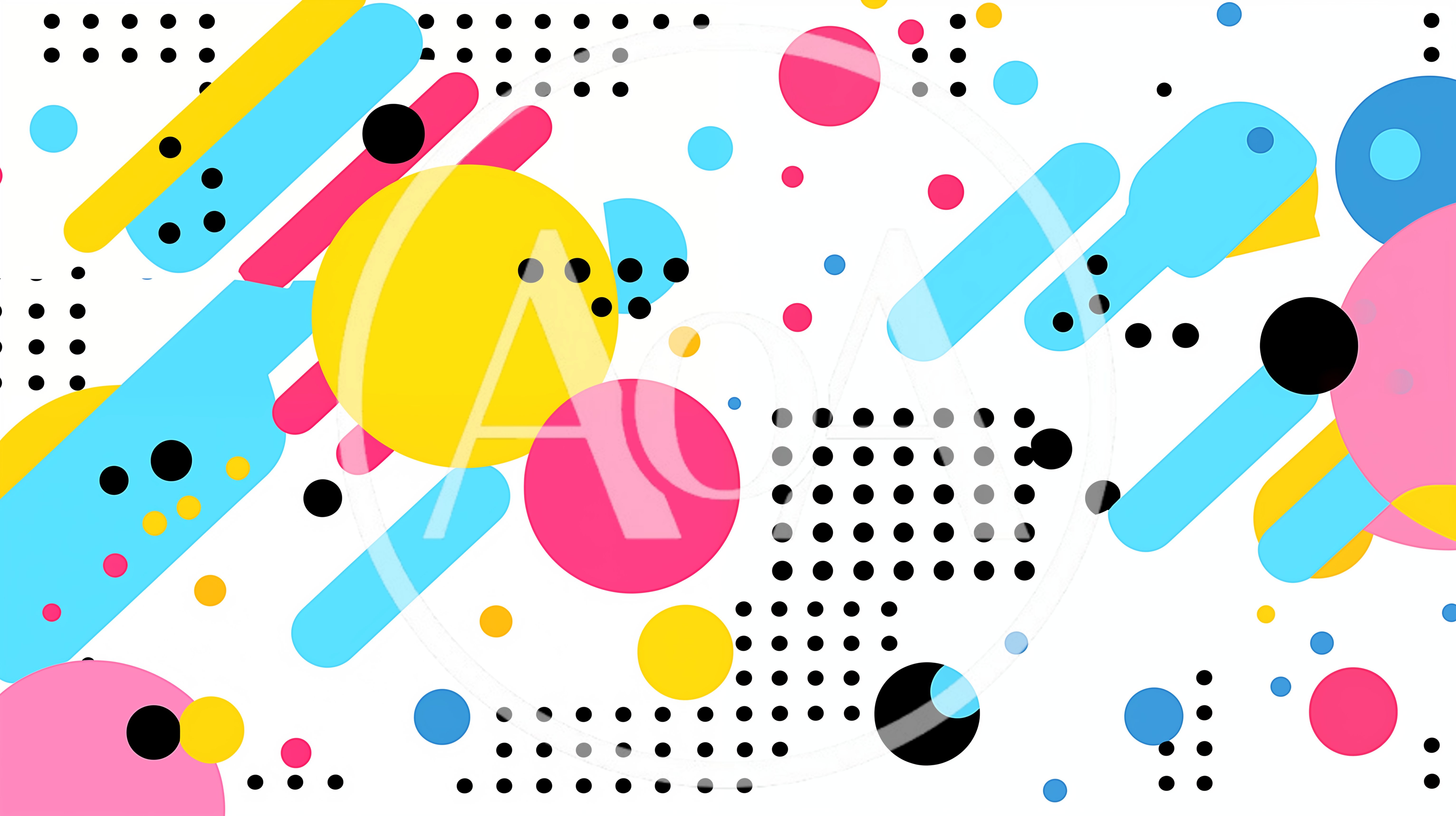 Abstract Memphis Style Geometric Pattern Background