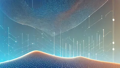 Abstract Digital Landscape With Data Network Visualization