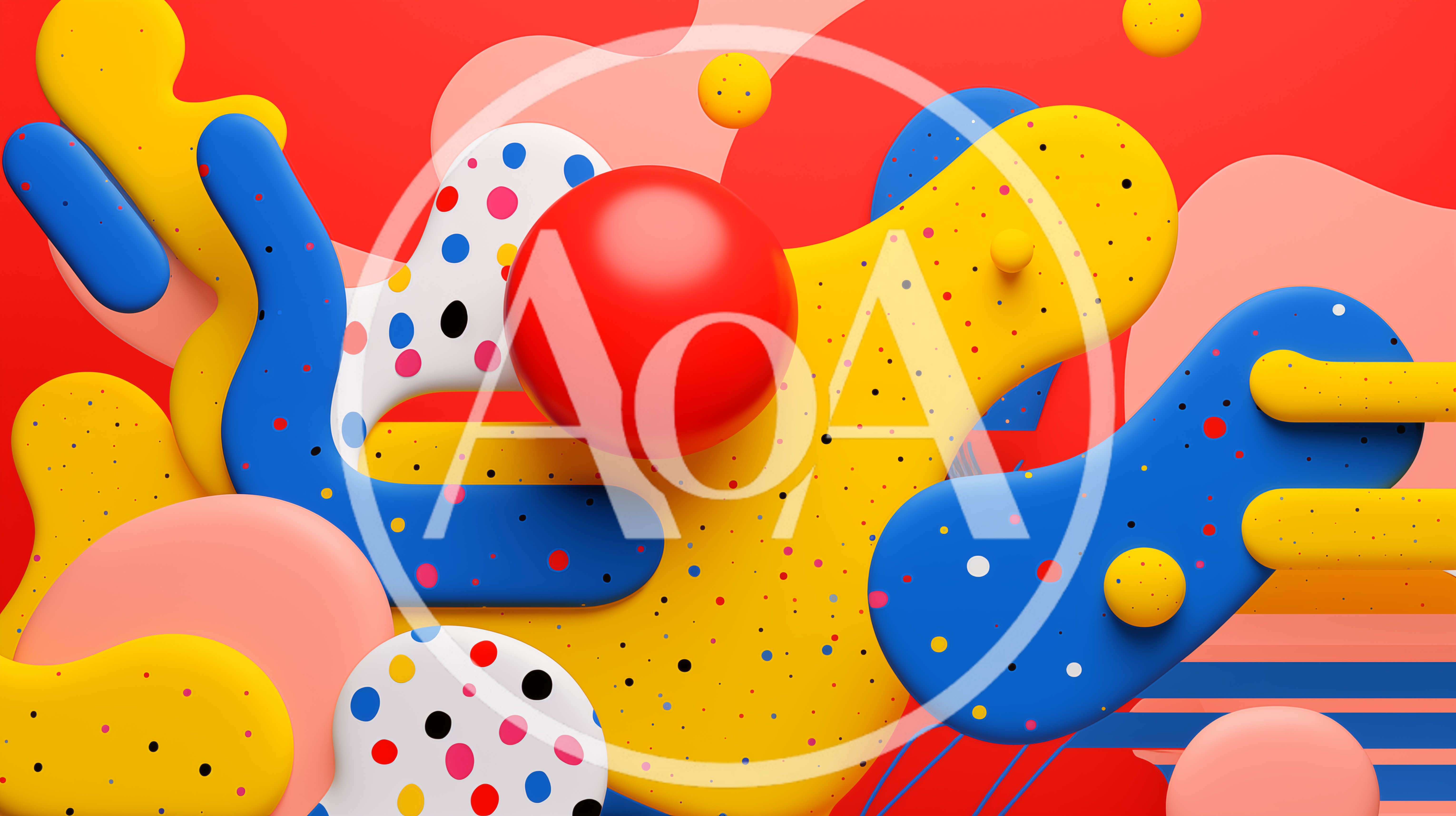 Abstract 3D Composition With Colorful Geometric Shapes