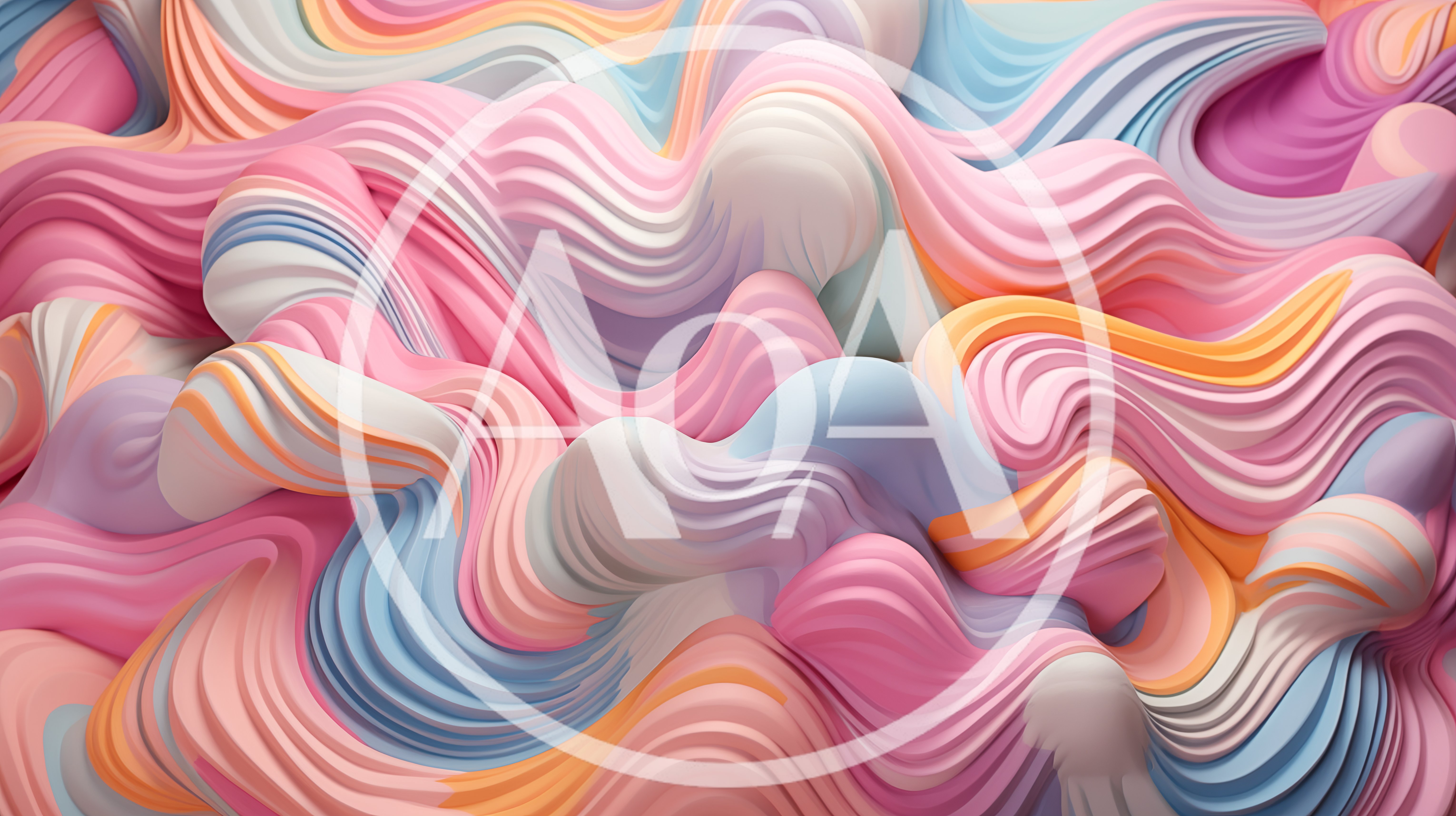 Abstract Pastel Wavy 3D Rendered Background