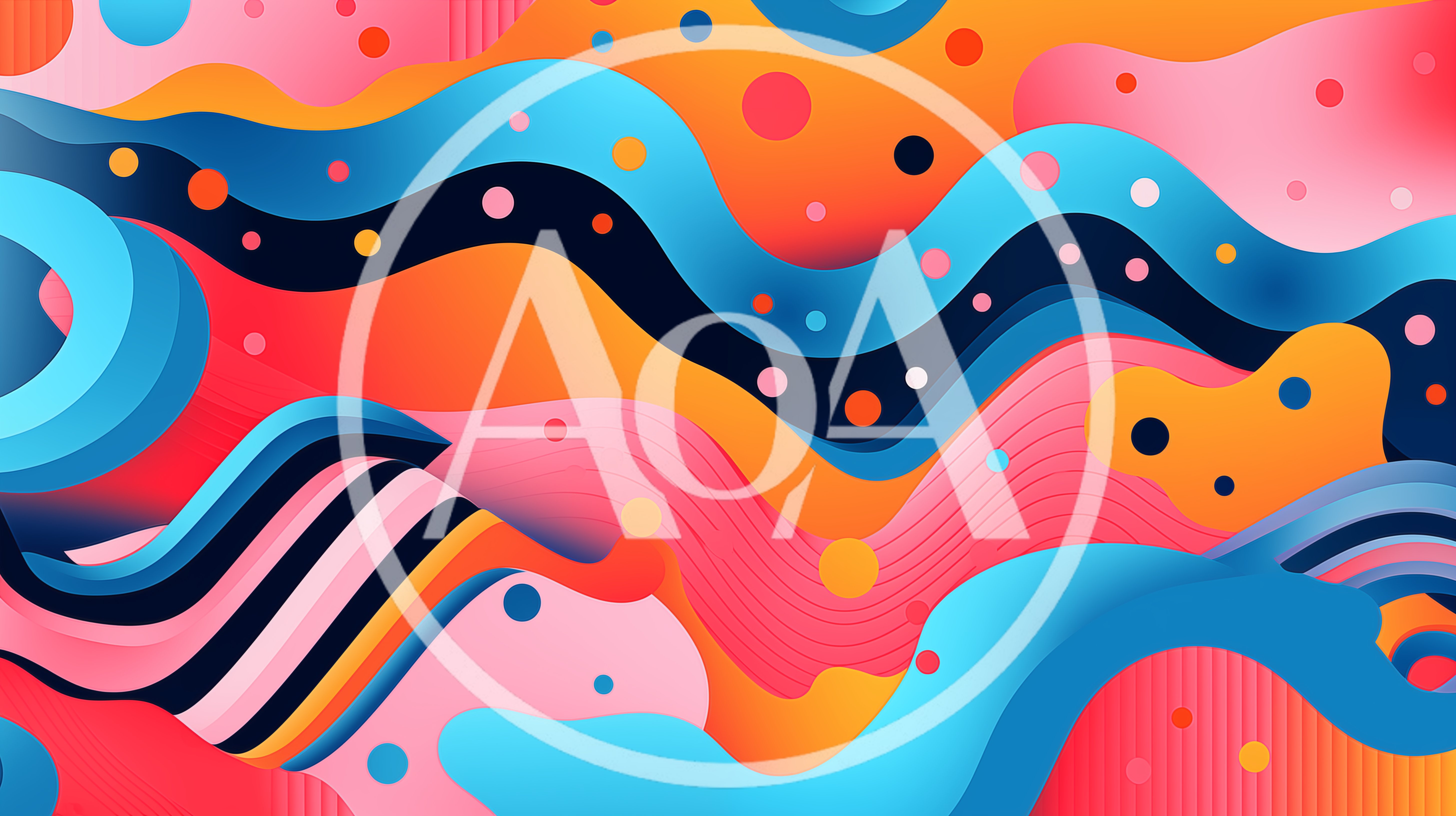 Abstract Colorful Wavy Liquid Shapes Background