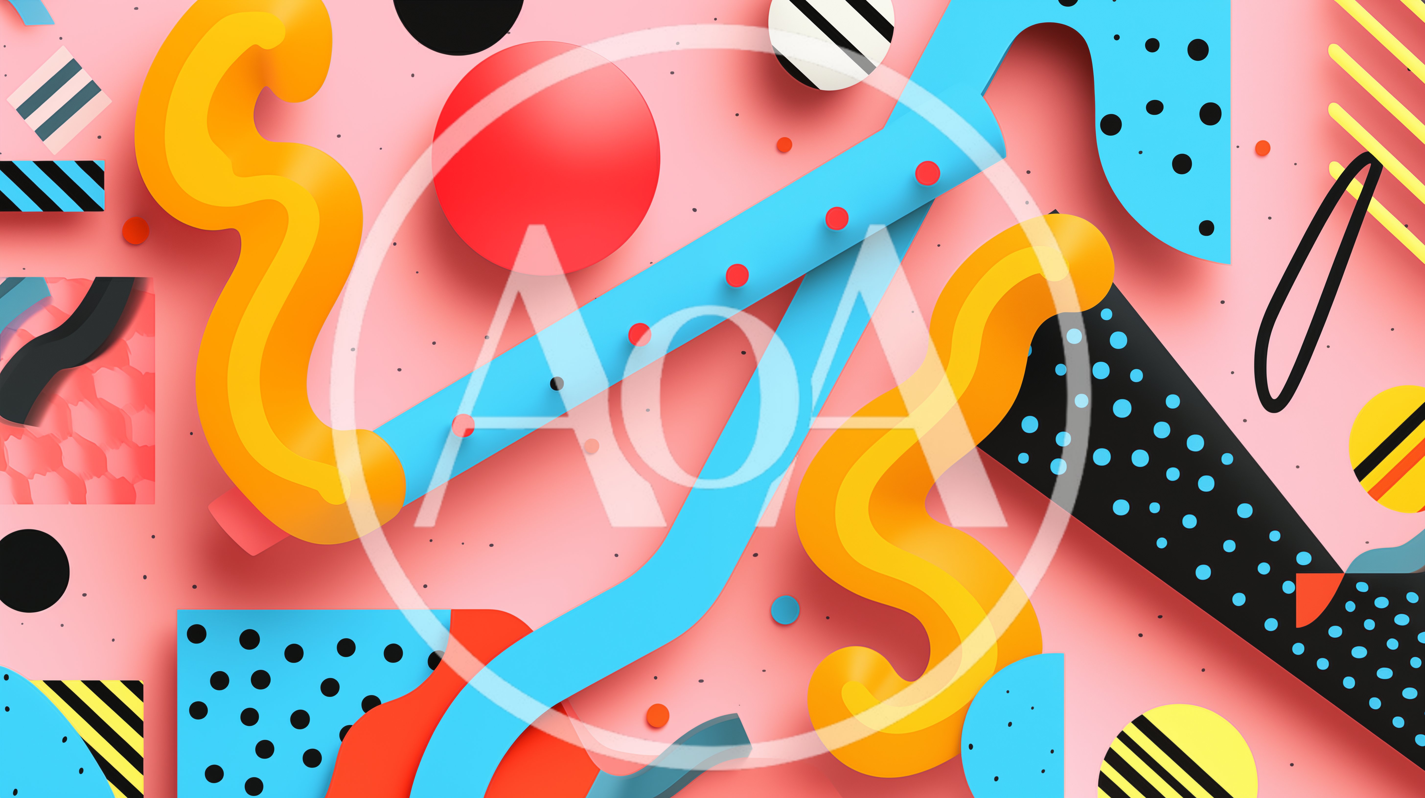 Abstract Memphis Style Graphic Design Background