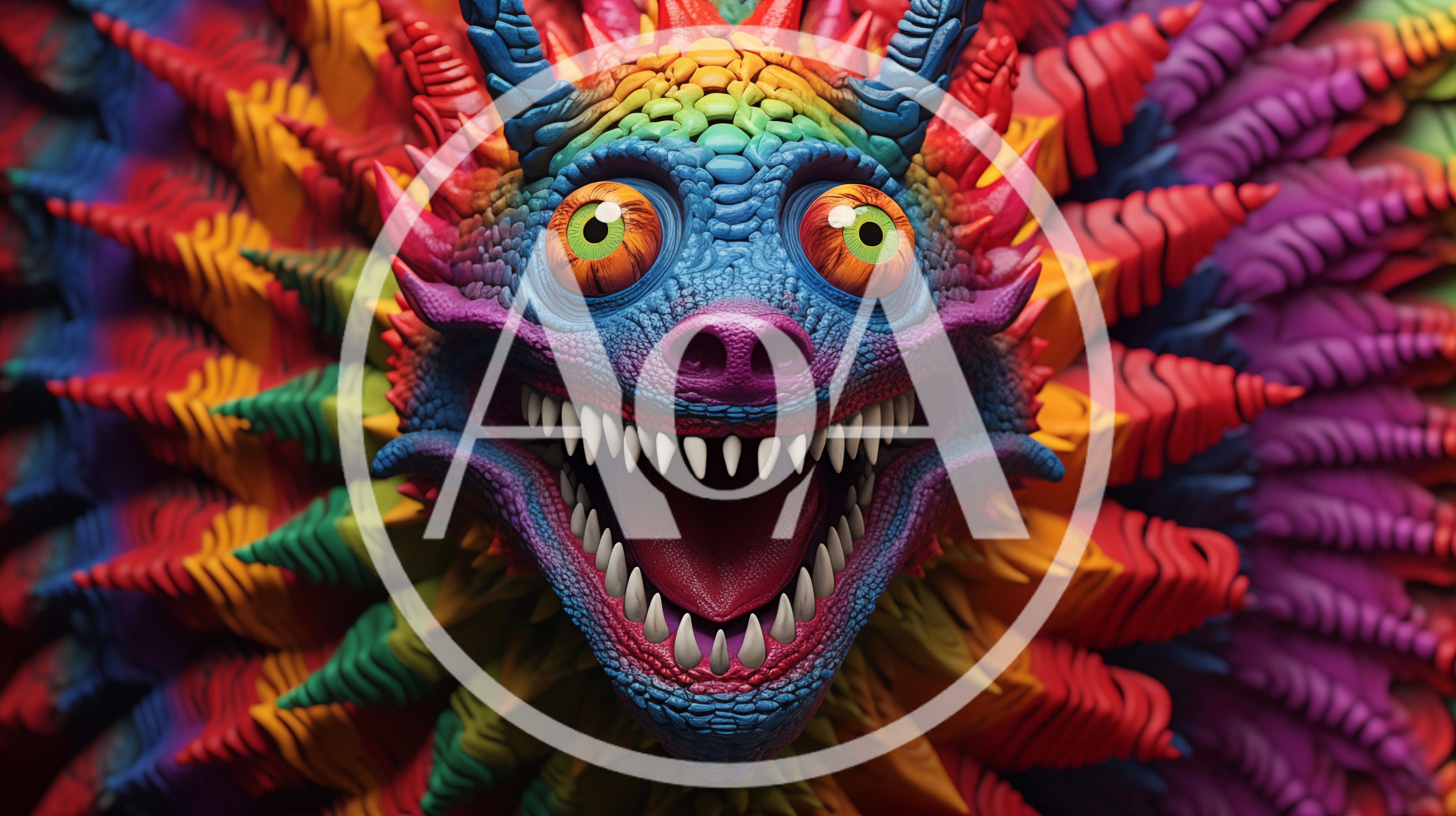 Colorful Alebrije Dragon Sculpture With Intricate Details