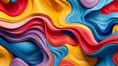 Abstract 3D Liquid Wave Background