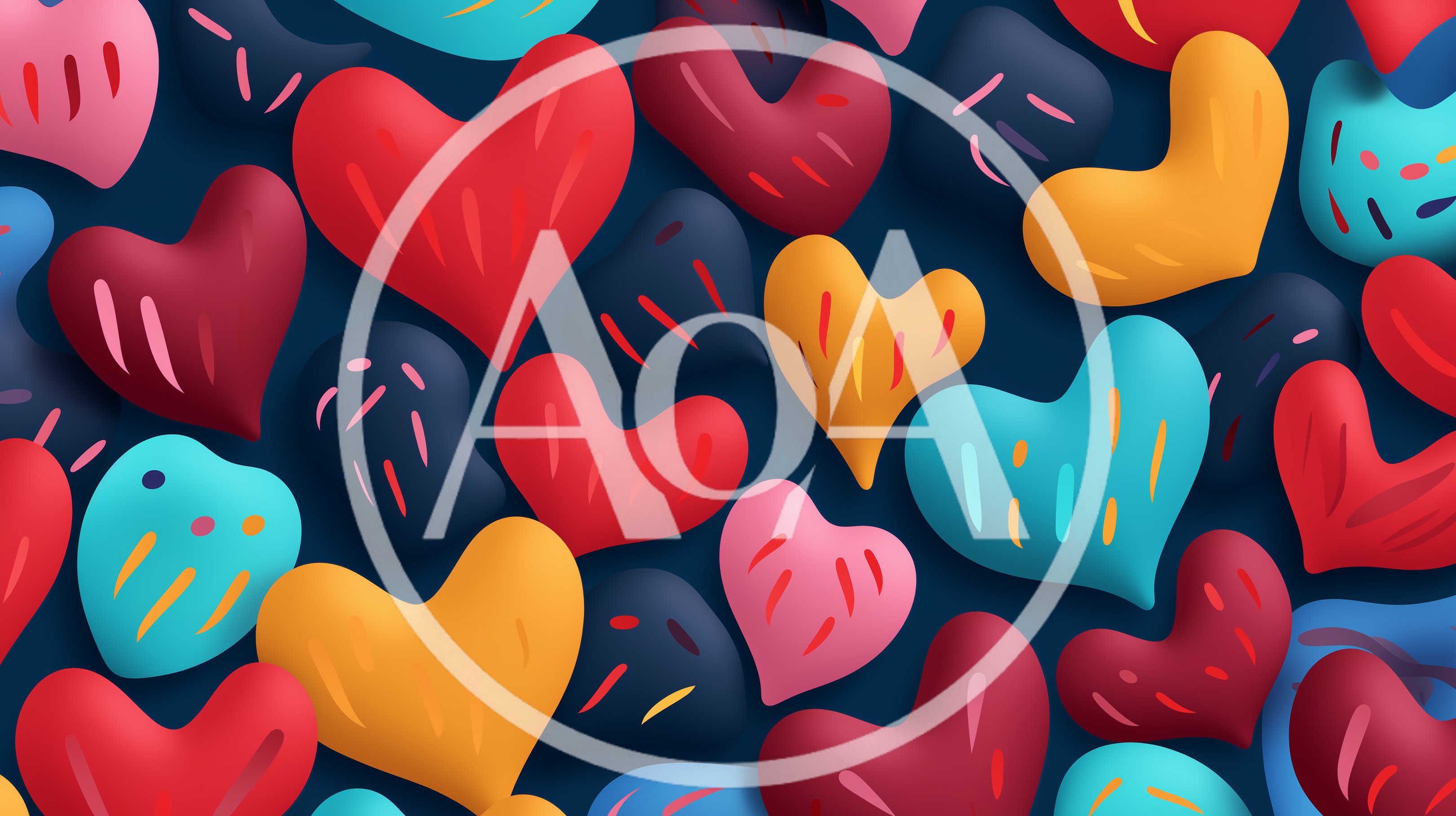 Abstract 3D Hearts Pattern Background