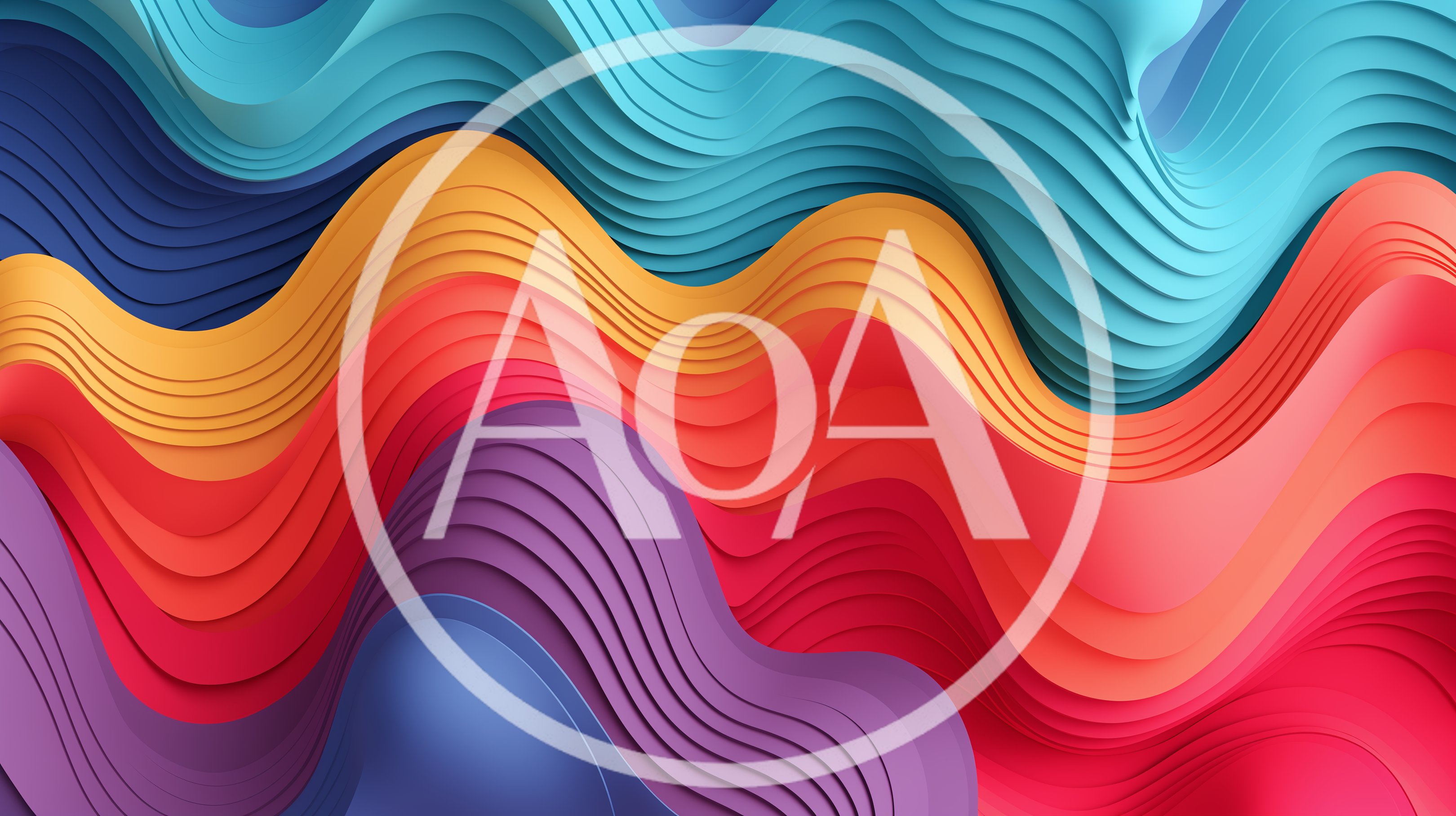 Abstract 3D Wavy Layers Background