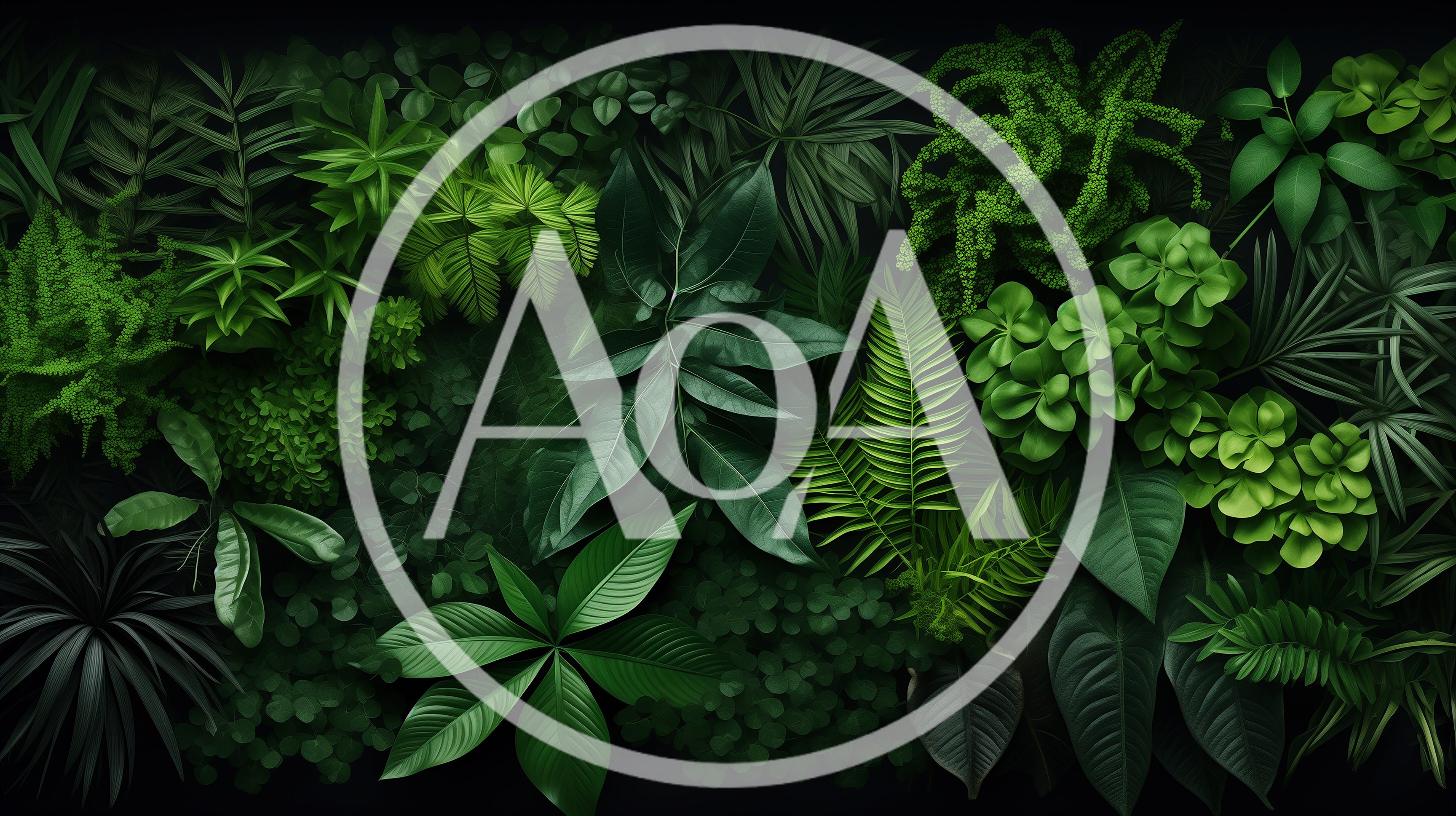 Lush Tropical Greenery Wall Background