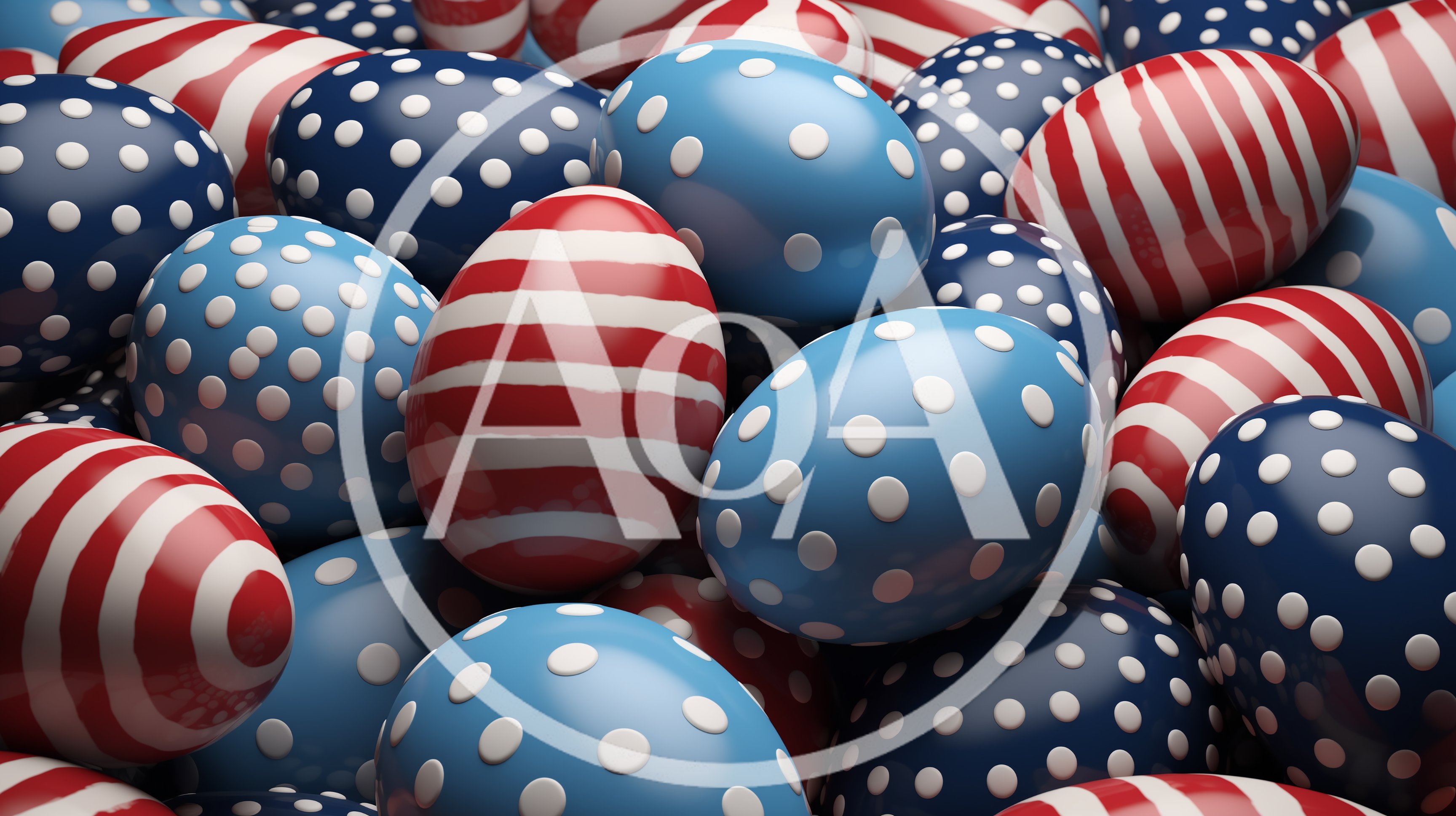 Patriotic Red White and Blue Easter Eggs