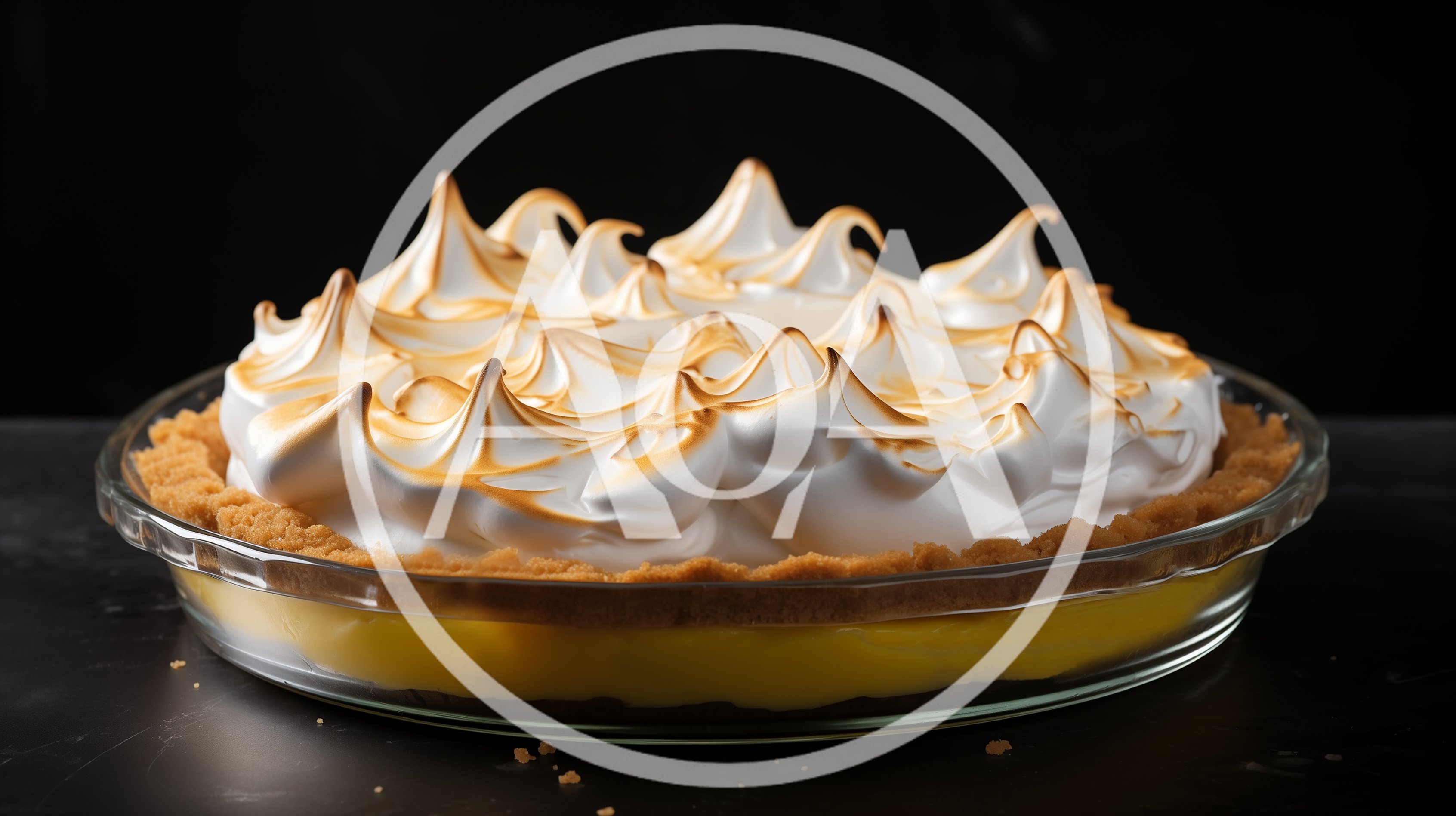 Lemon Meringue Pie in Glass Dish