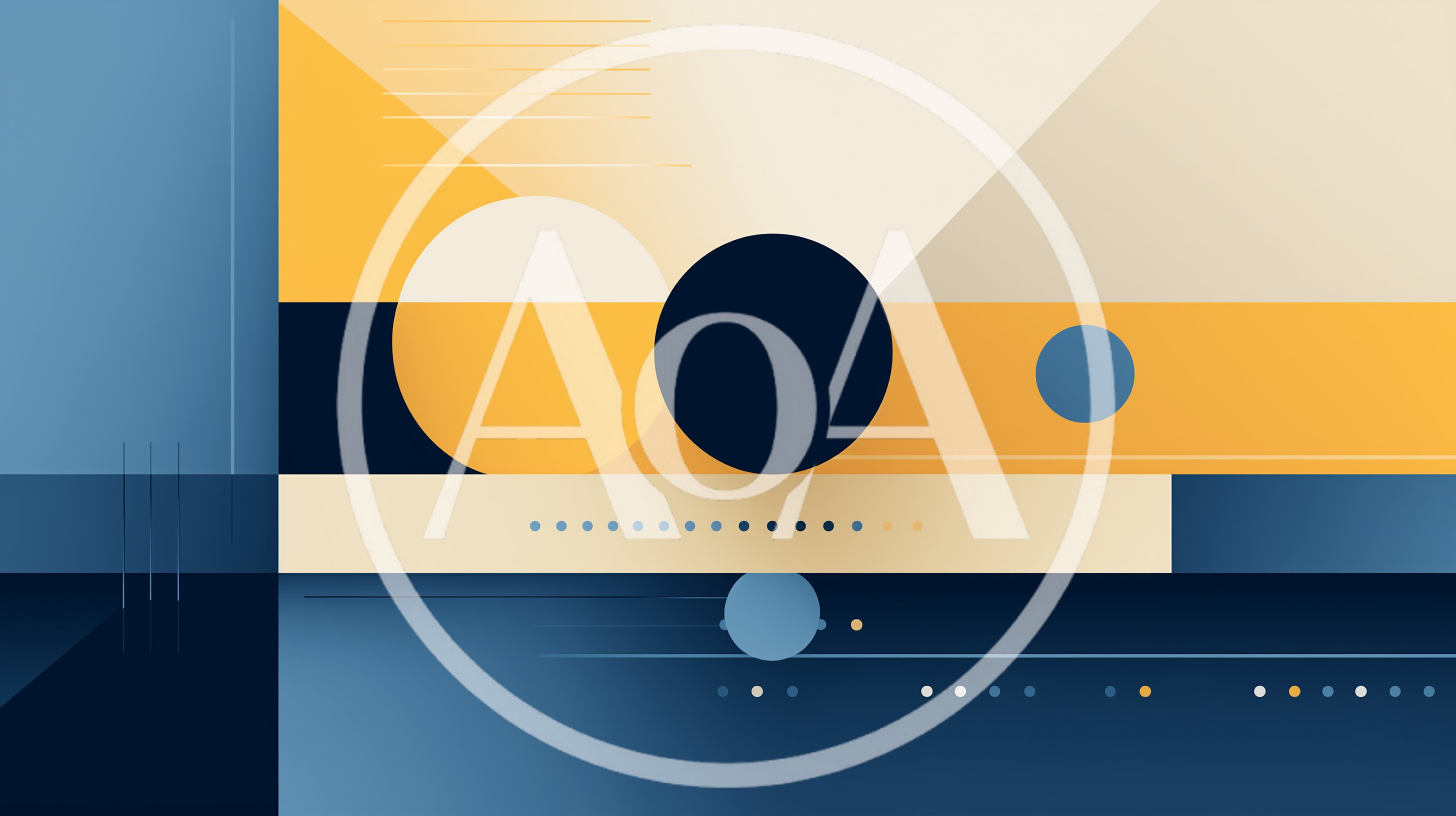 Abstract Geometric Composition With Circles And Lines