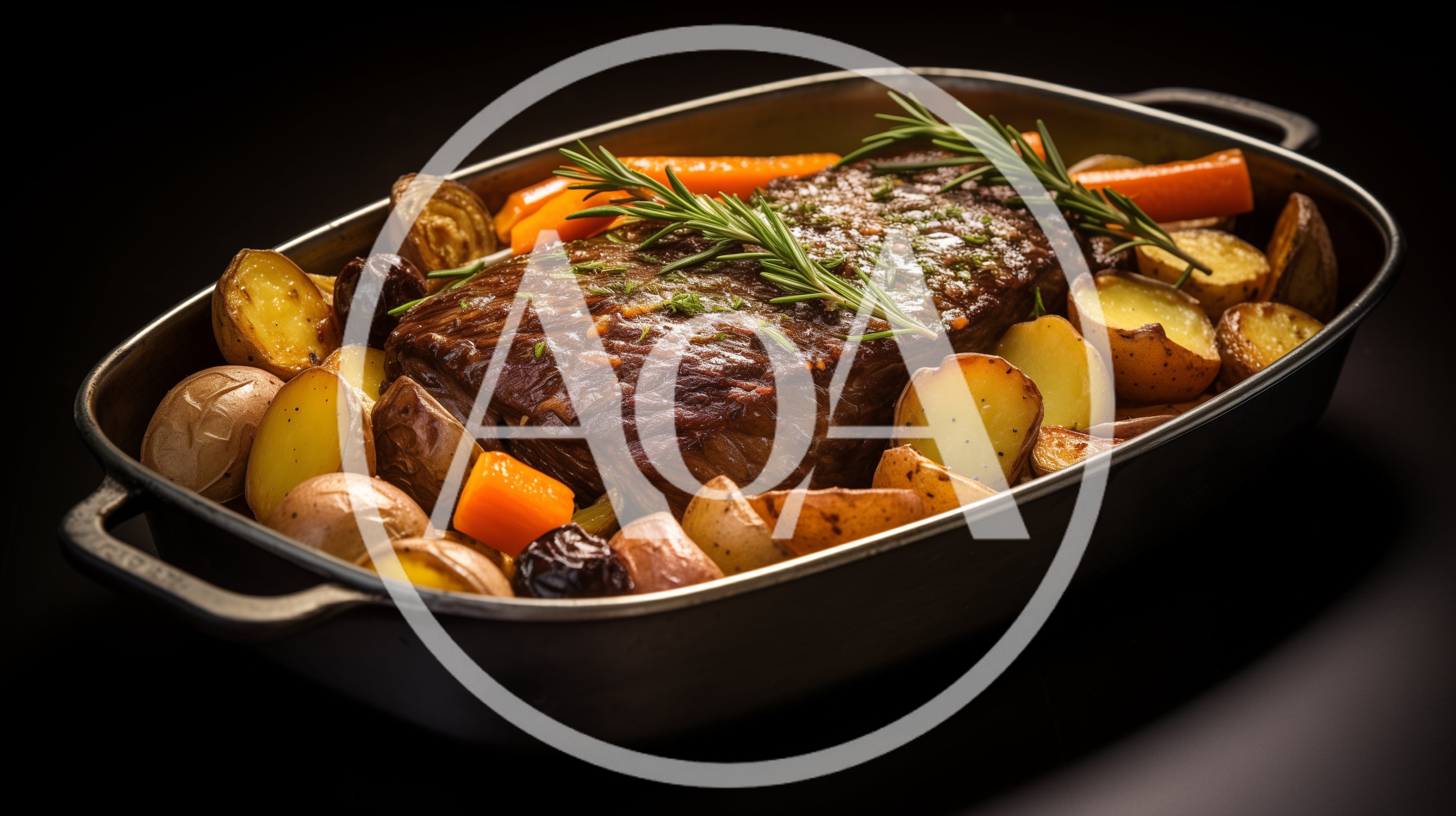 Roasted Beef Tenderloin With Vegetables In A Baking Pan