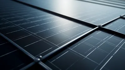 Close Up View Of Modern Solar Panel Grid
