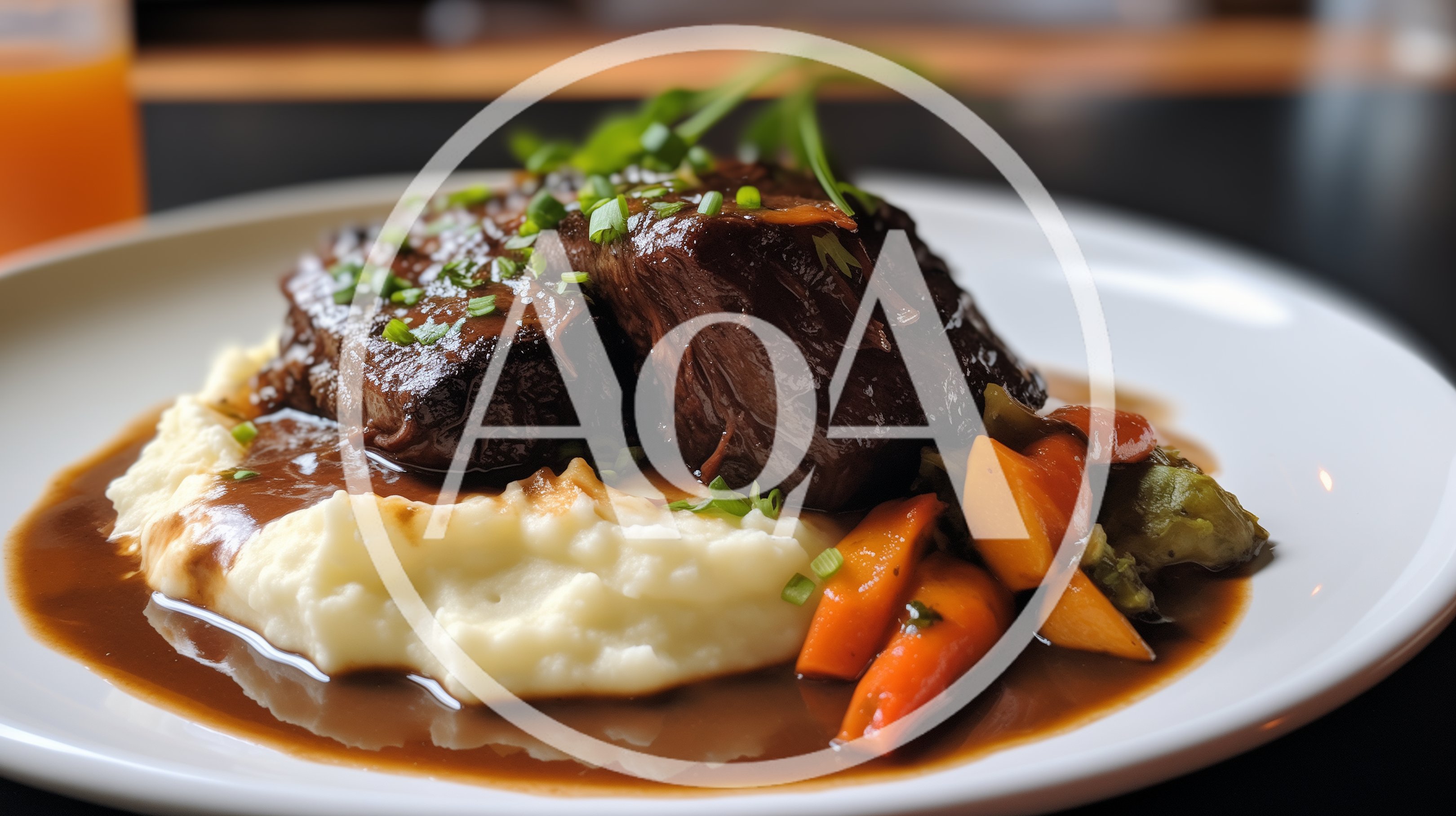 Braised Beef Short Ribs With Mashed Potatoes And Carrots
