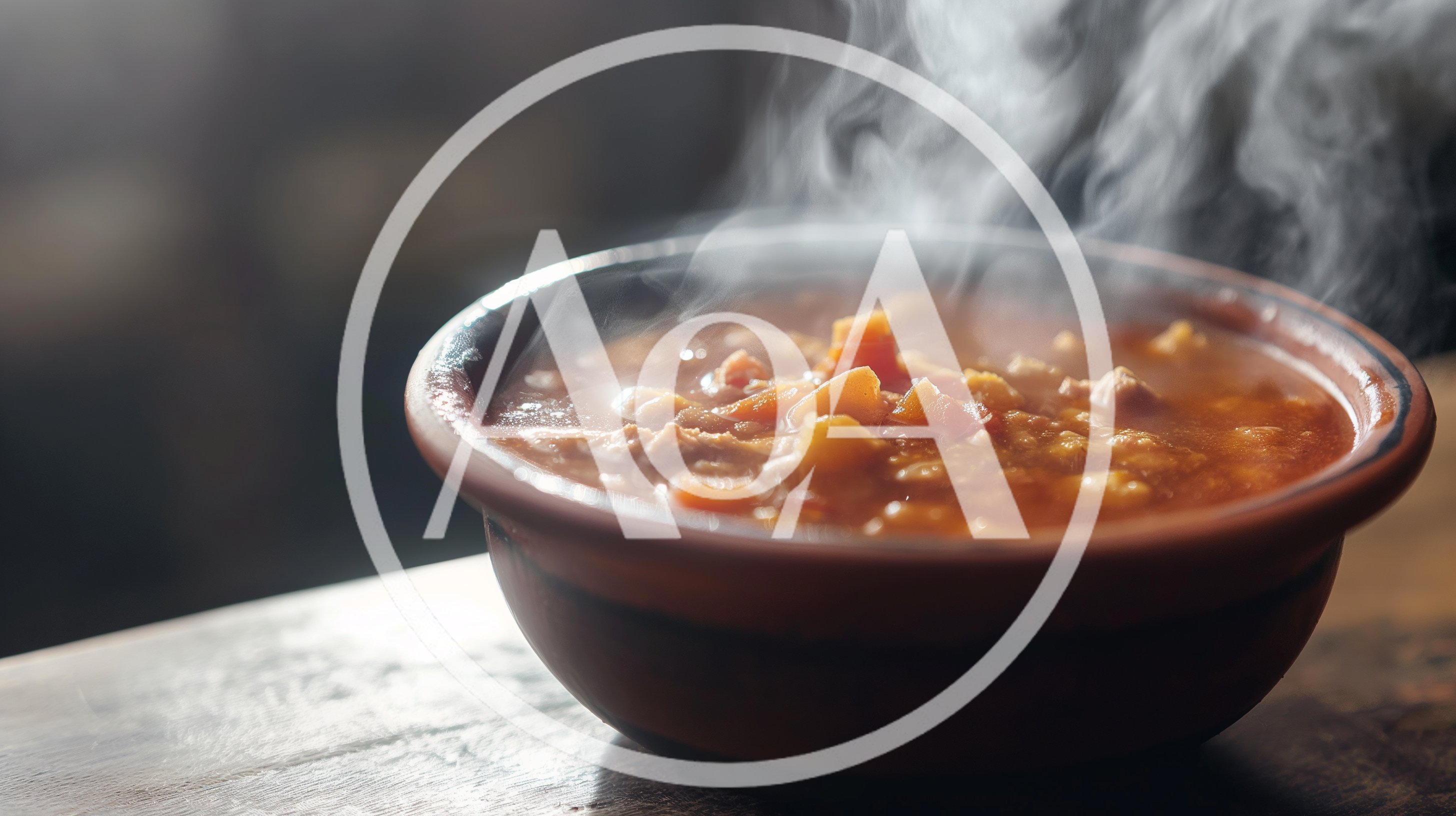 Steaming Bowl Of Hearty Vegetable Soup
