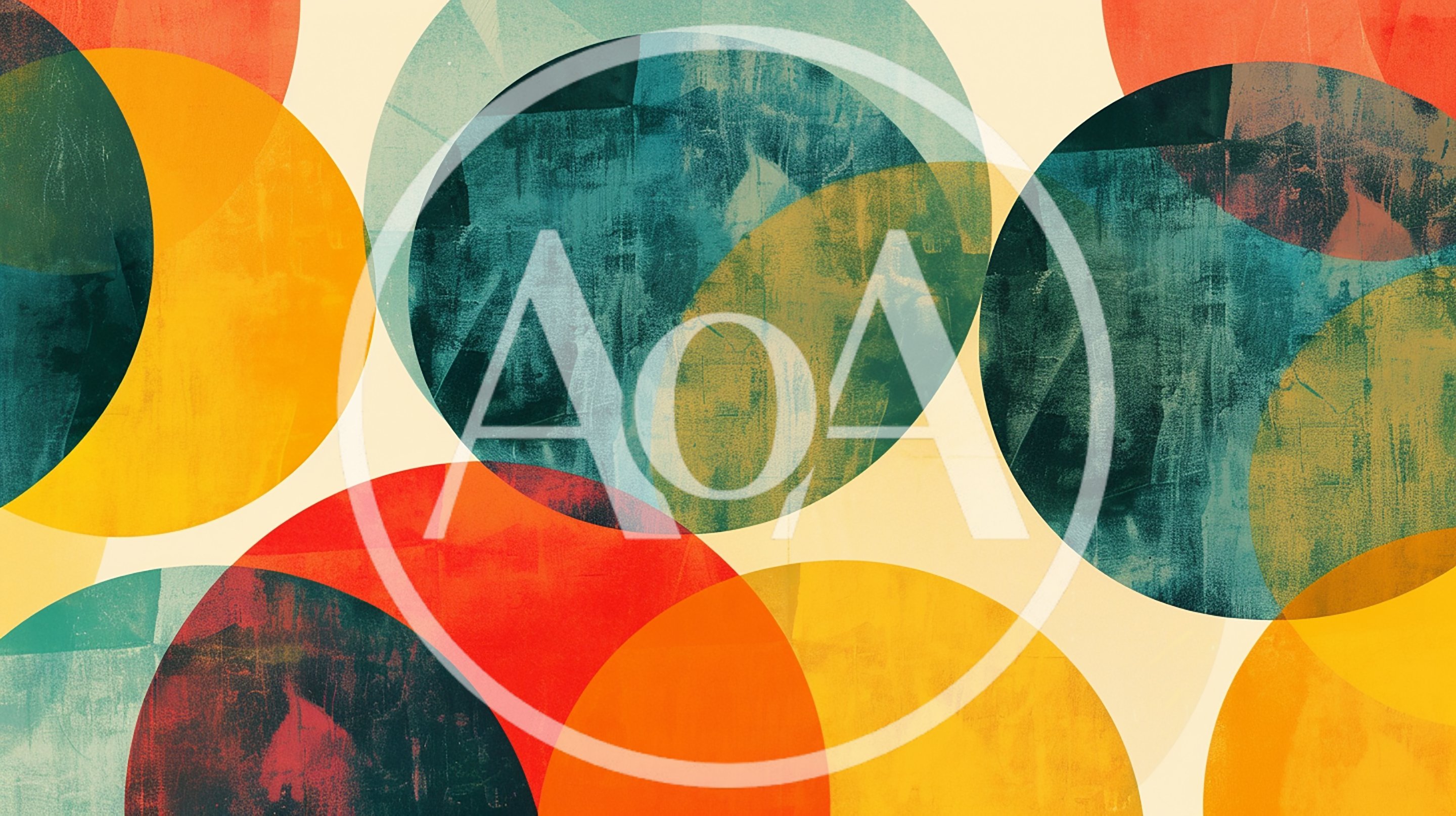 Abstract Geometric Background With Overlapping Textured Circles