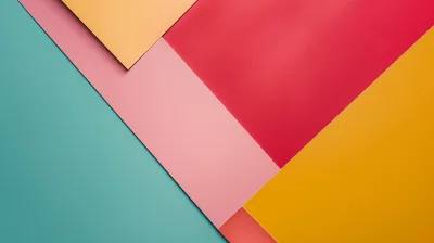 Abstract Geometric Background With Overlapping Colorful Paper Layers