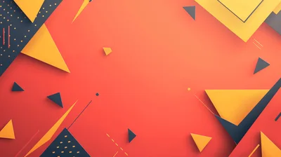 Abstract Geometric Background With Floating Triangles