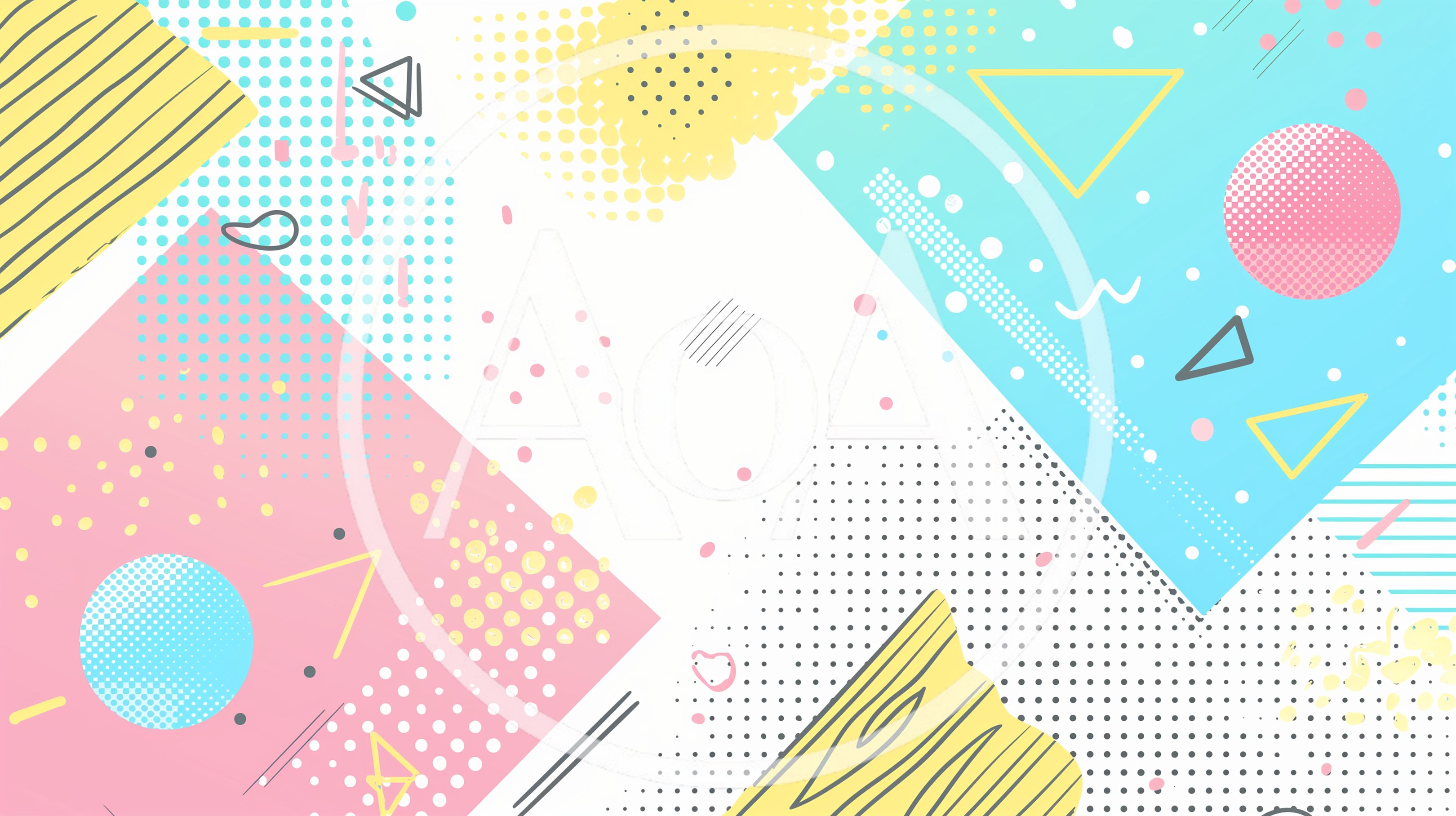 Memphis Style Abstract Geometric Background Design