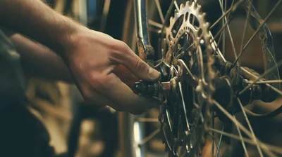 Mechanic Adjusting Bicycle Rear Wheel Hub
