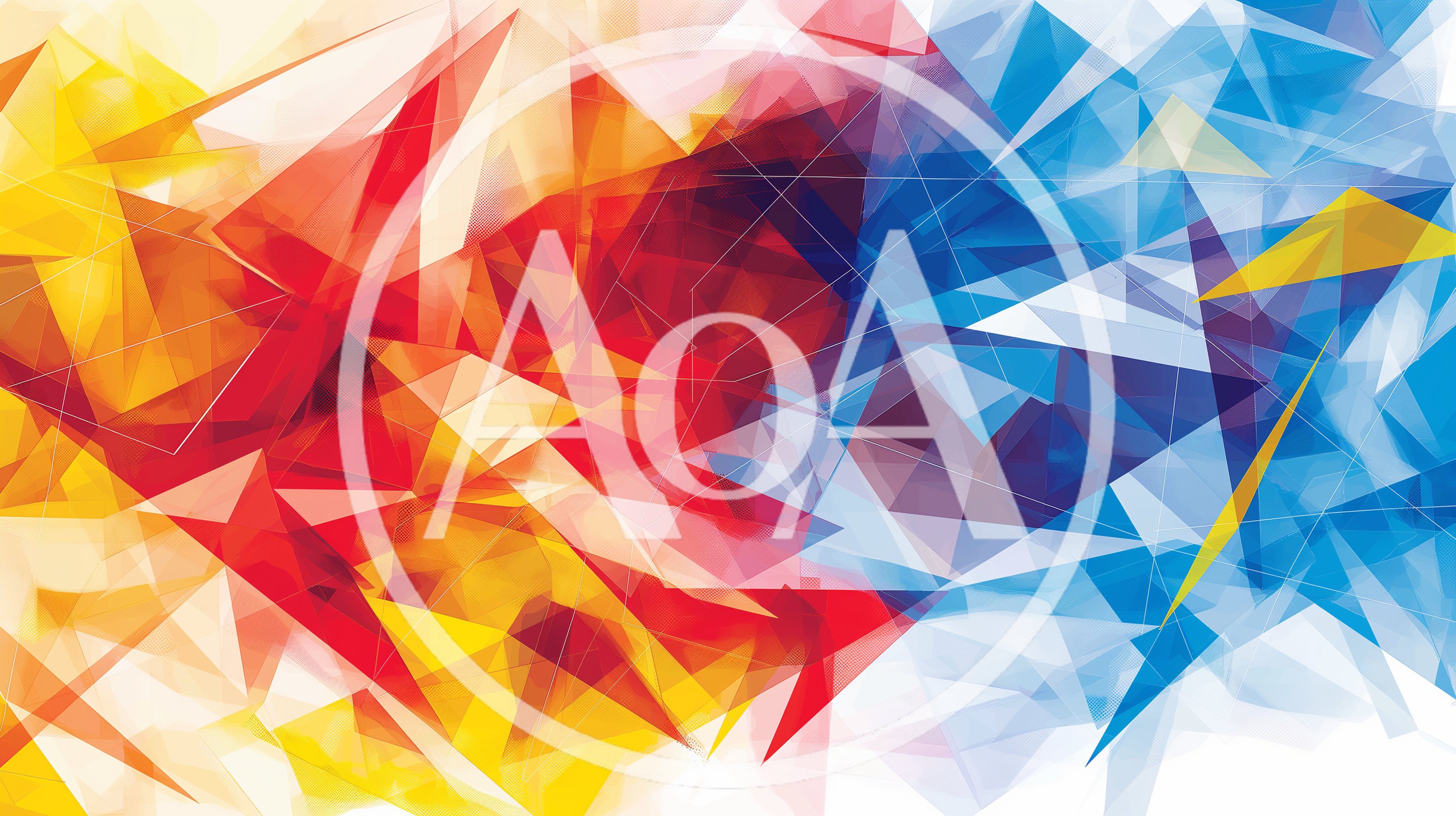 Abstract Geometric Background With Vibrant Red And Blue Triangles