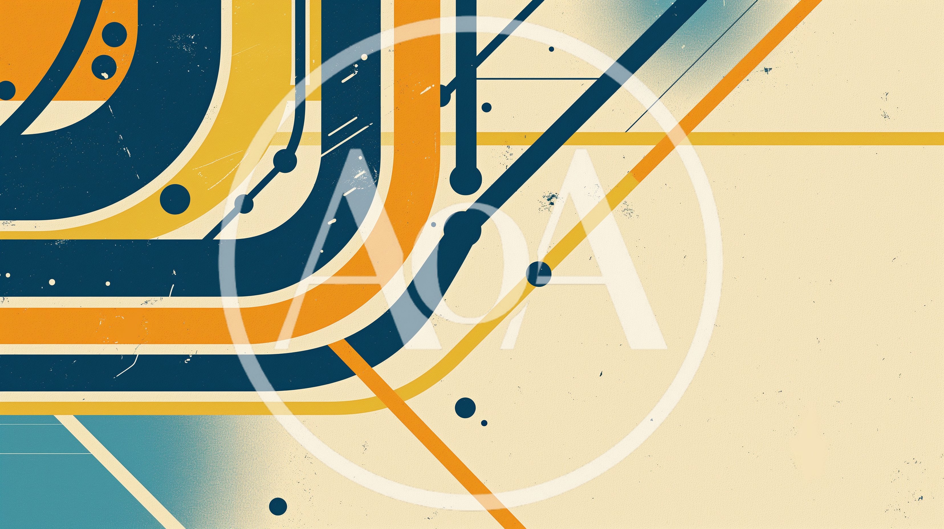 Abstract Retro Geometric Lines And Circles Background