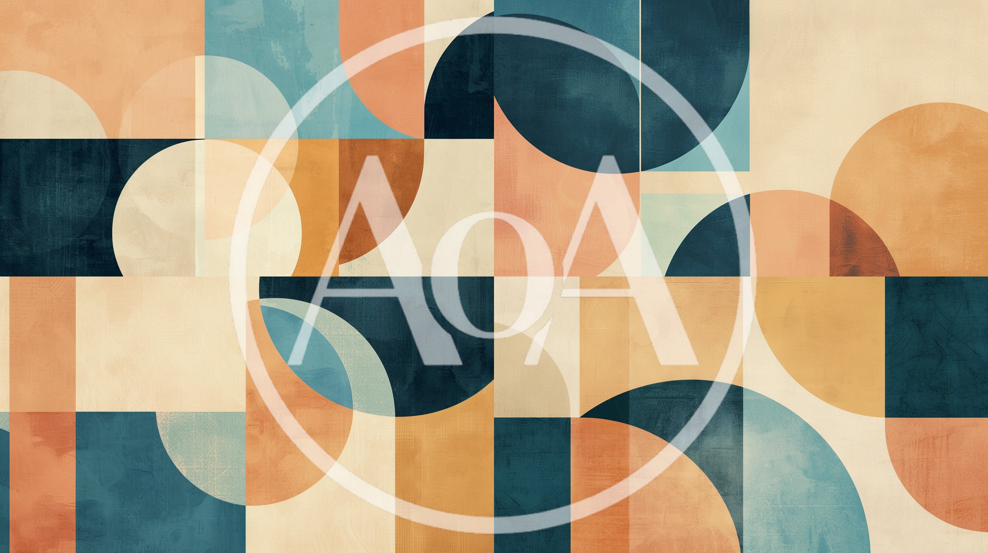 Abstract Geometric Pattern With Mid Century Modern Shapes
