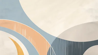 Abstract Minimalist Background With Curved Geometric Shapes
