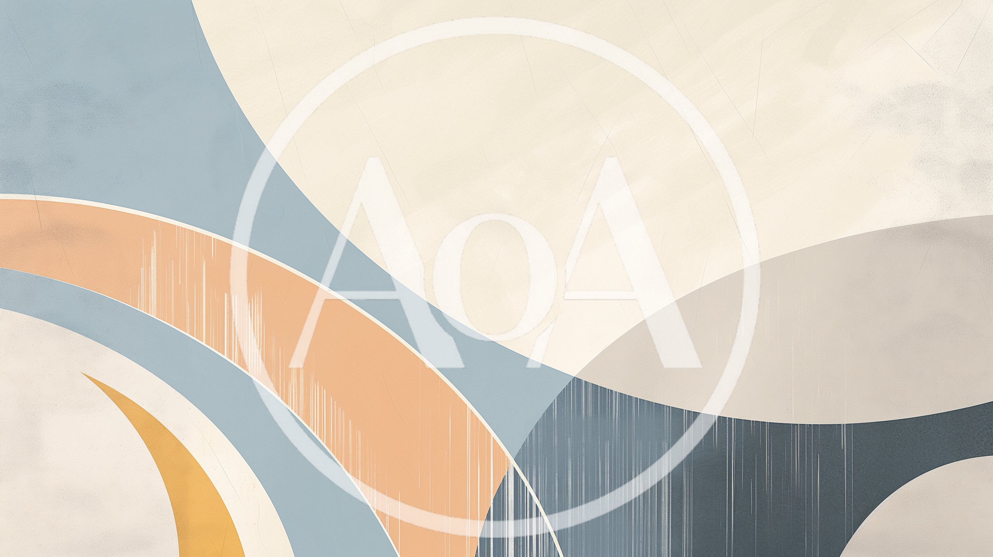 Abstract Minimalist Background With Curved Geometric Shapes
