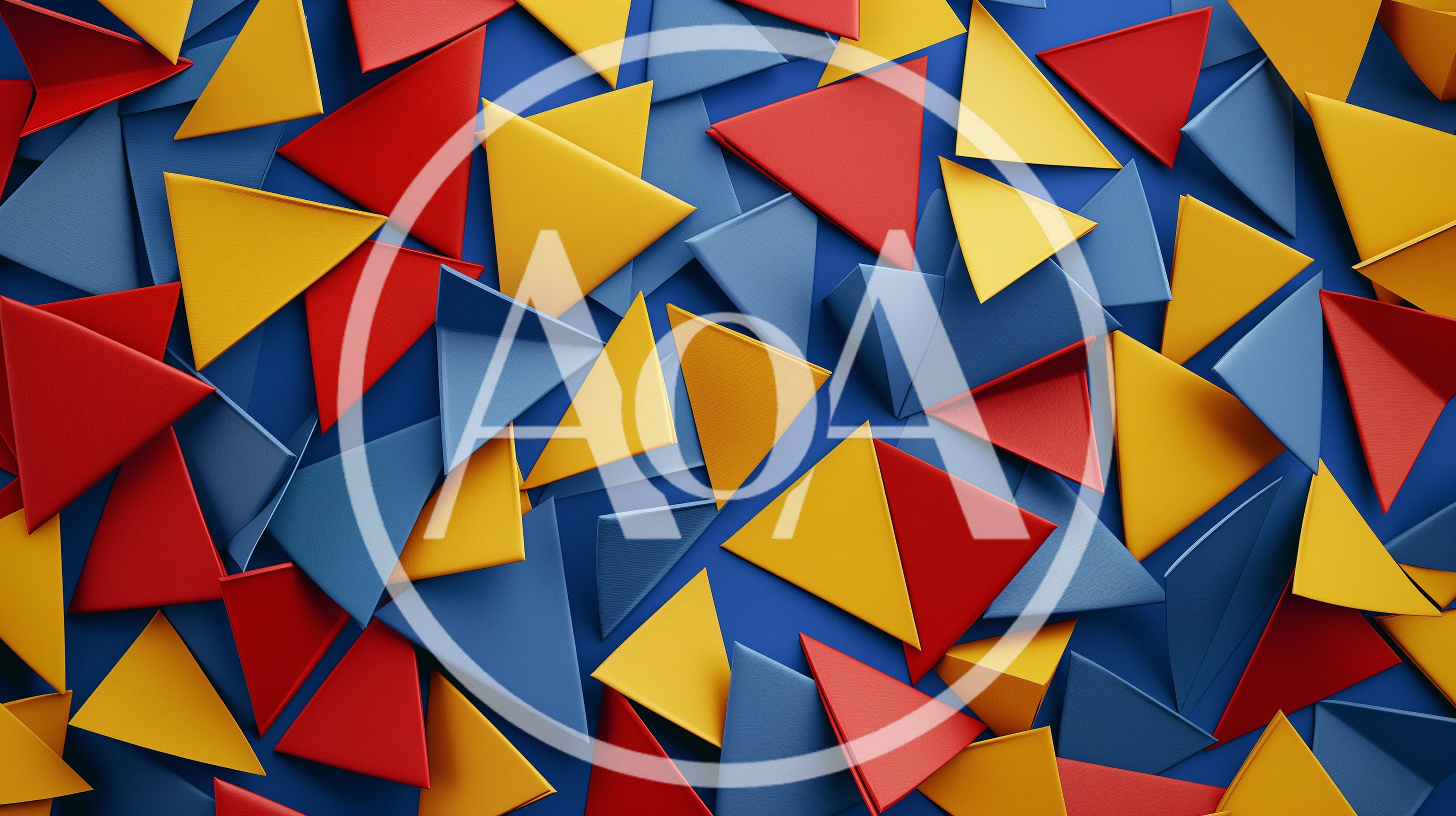 Abstract Geometric Pattern Of Colorful Paper Triangles