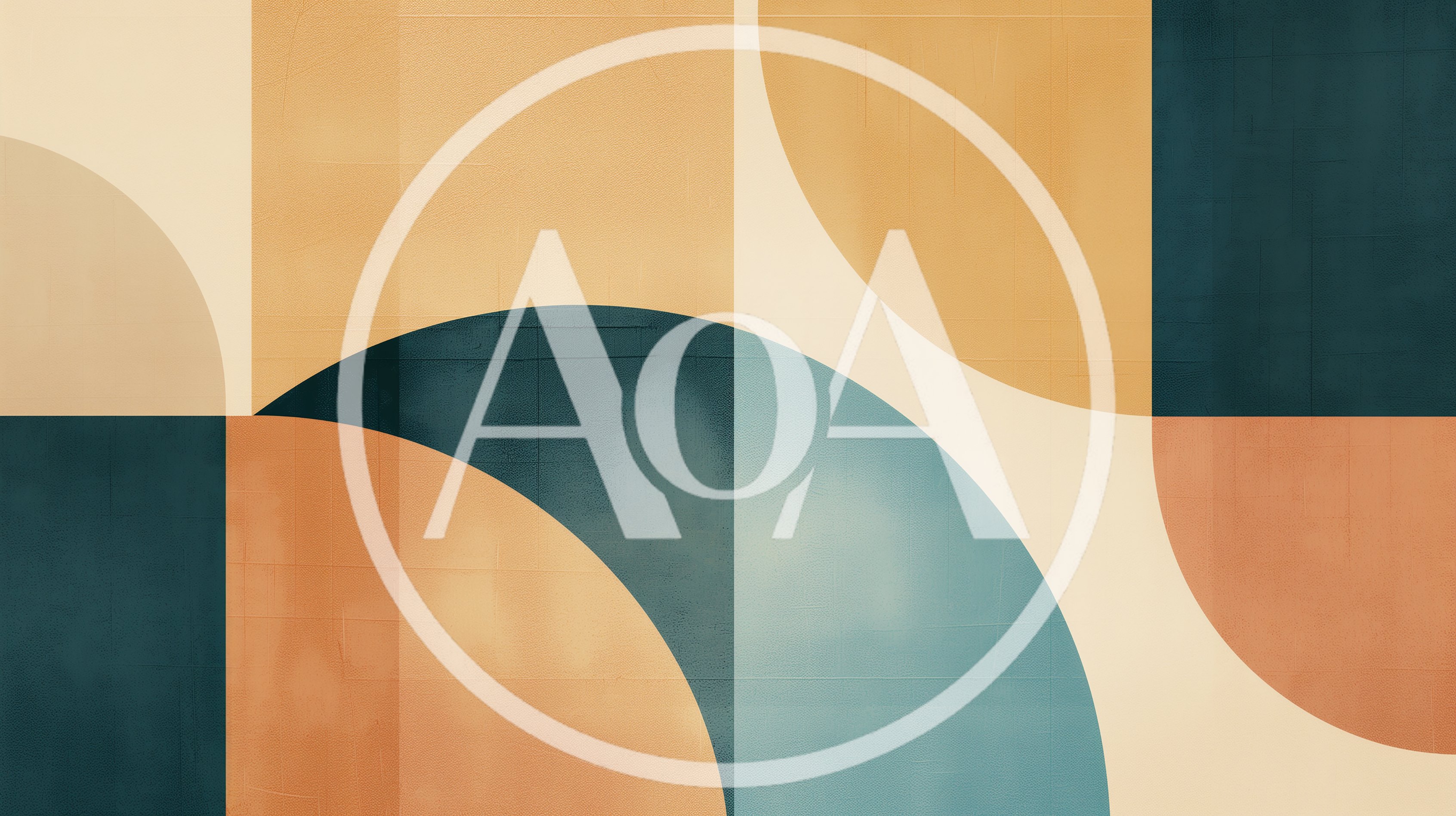 Abstract Geometric Composition With Circles And Rectangles