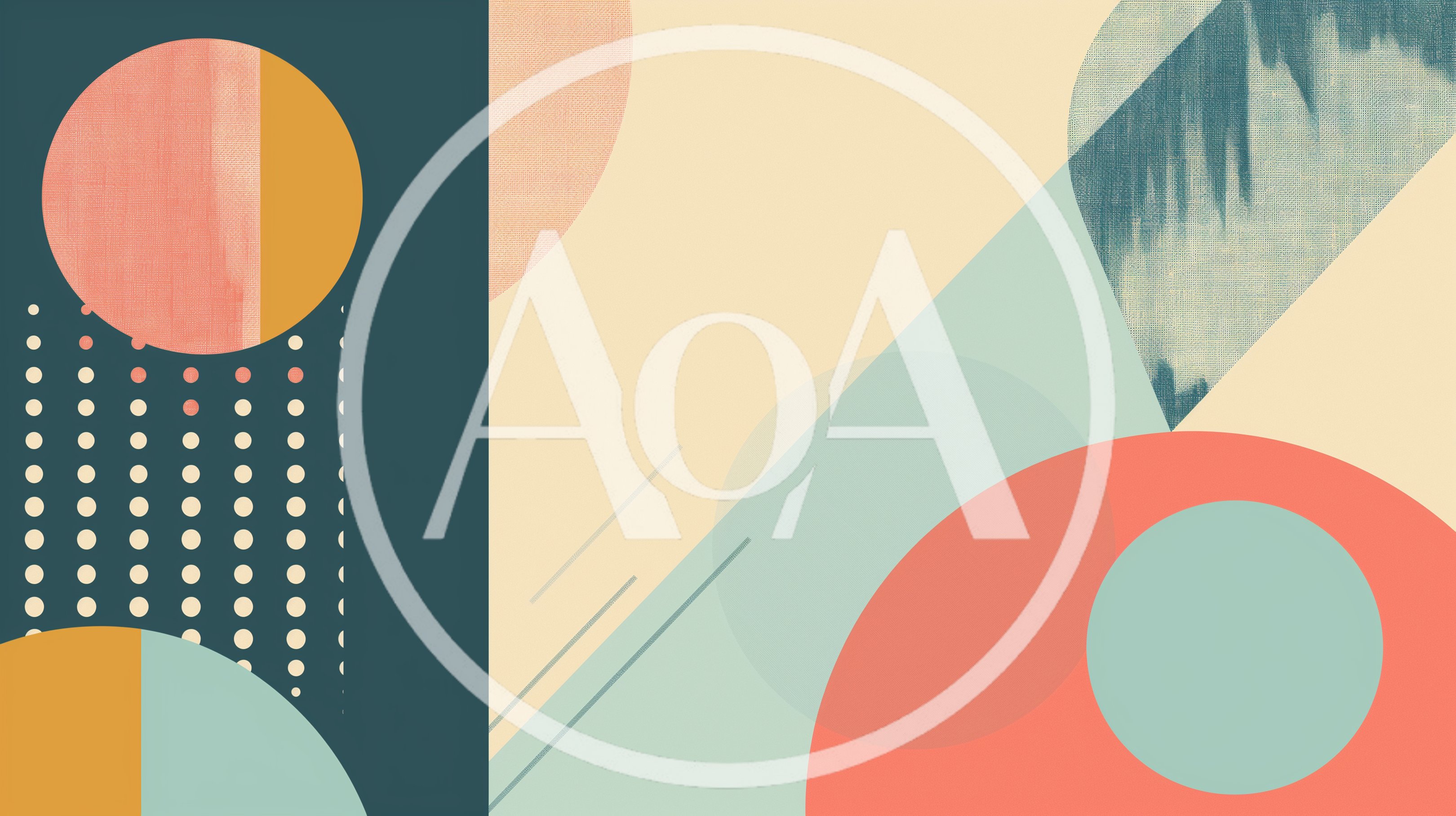 Abstract Geometric Composition With Circles And Lines