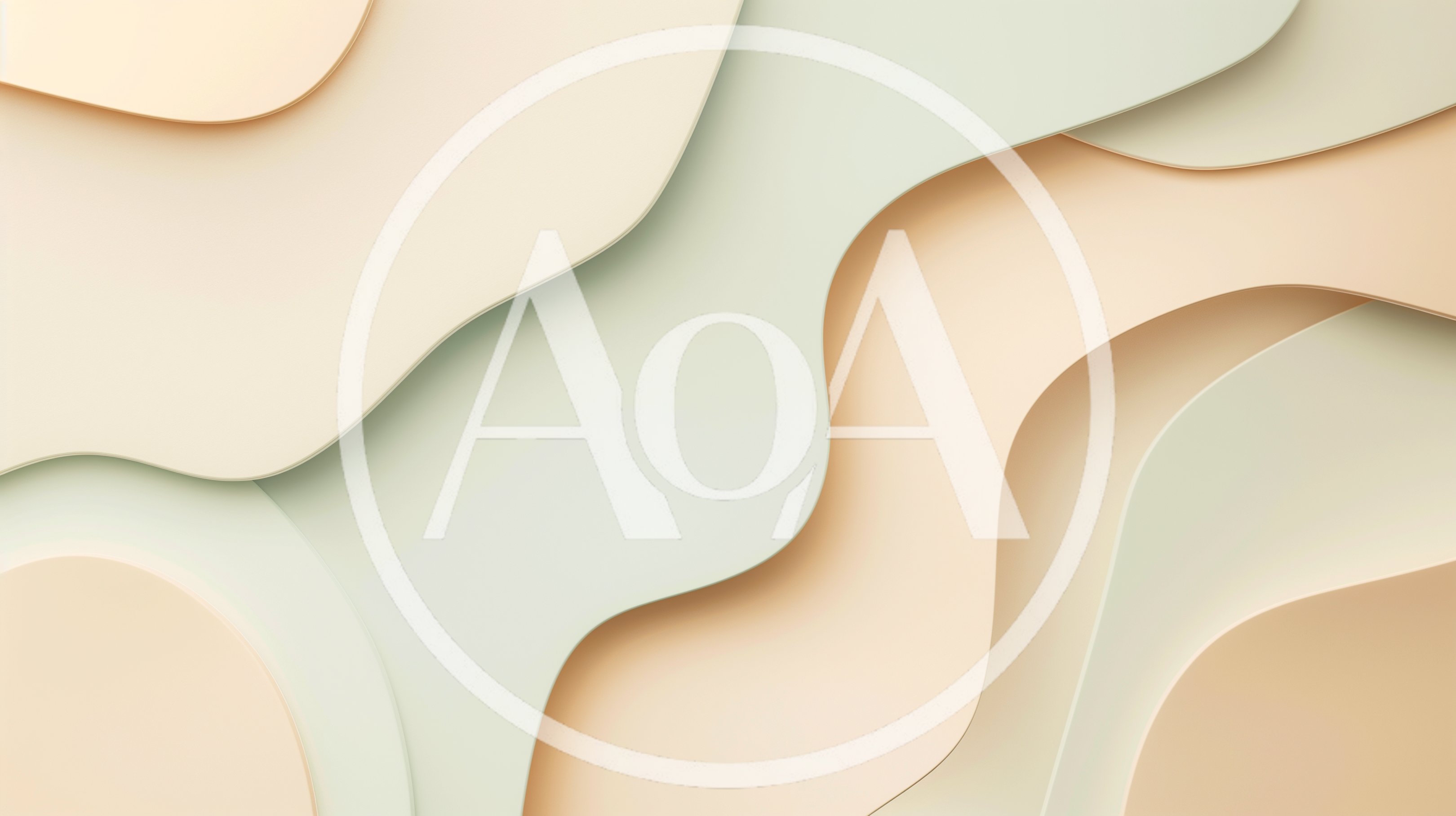 Abstract 3D Wavy Layers In Pastel Tones