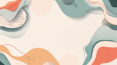Abstract Organic Shapes Background With Pastel Colors