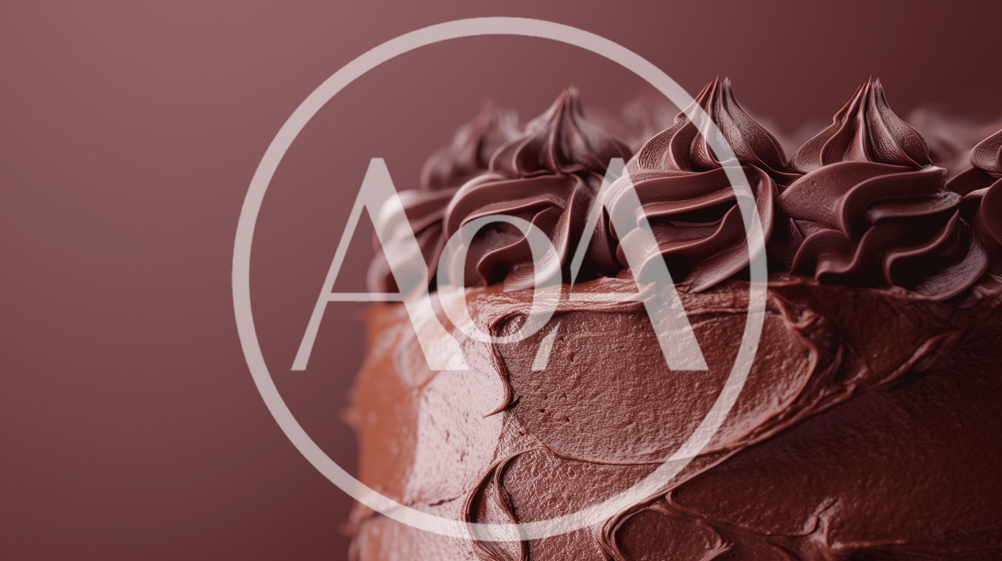 Close Up Of A Rich Chocolate Frosted Cake