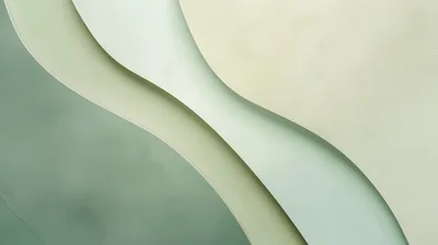 Abstract Background With Layered Pastel Green Curves