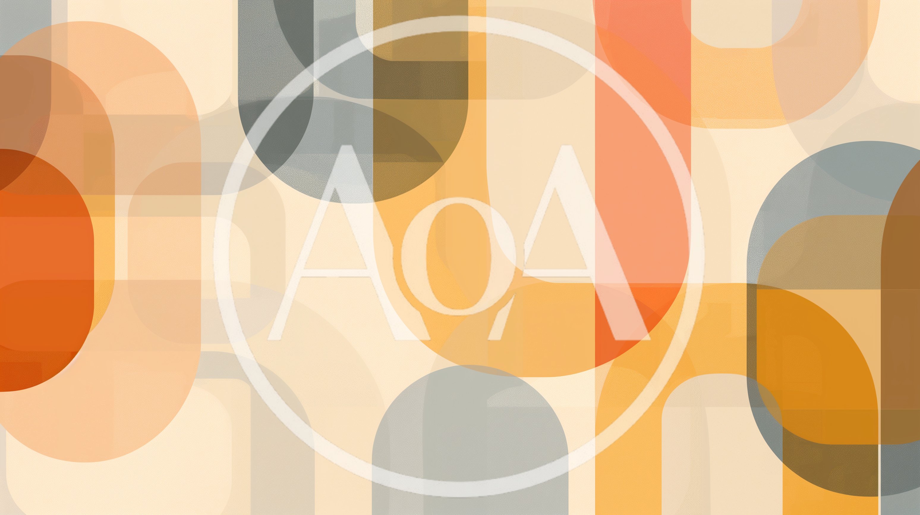 Abstract Geometric Background With Overlapping Rounded Shapes