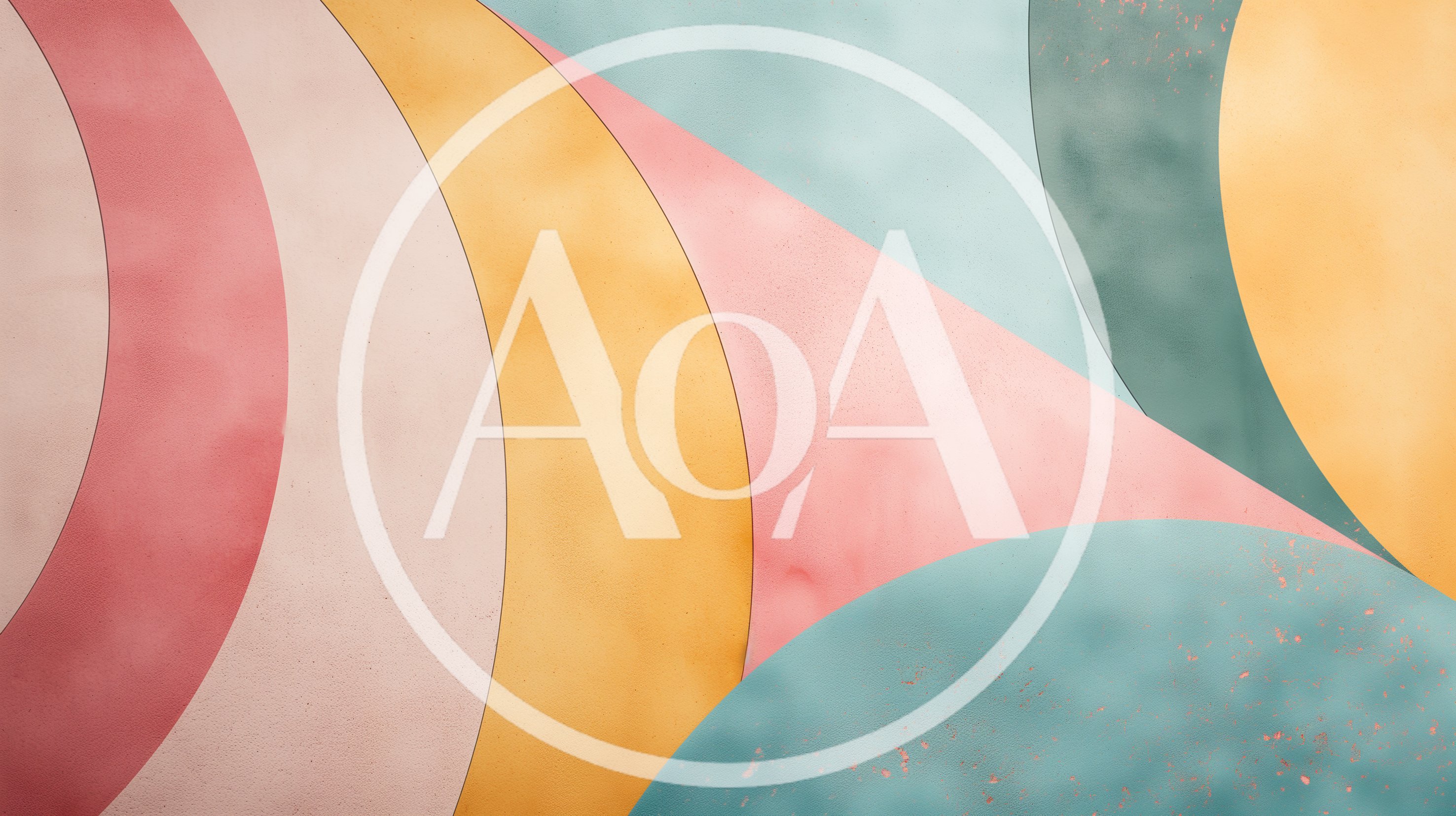 Abstract Background With Pastel Curved Geometric Shapes