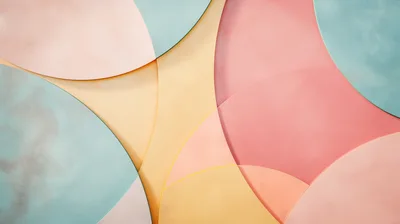 Abstract Geometric Background With Overlapping Pastel Circles